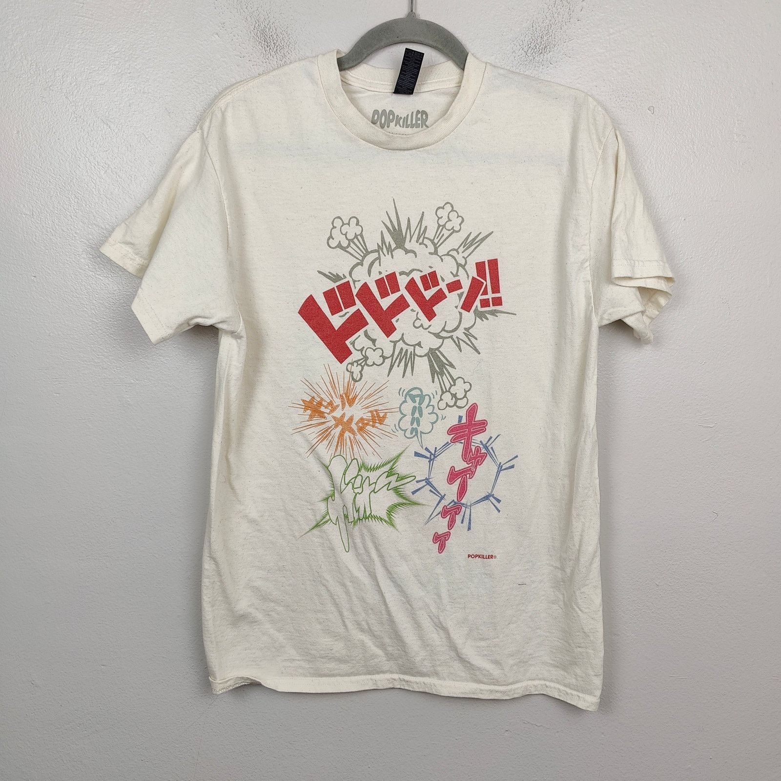 Other Popkiller Los Angeles Graphic T-Shirt Mens Medium Cream Size US M / EU 48-50 / 2 - 1 Thumbnail