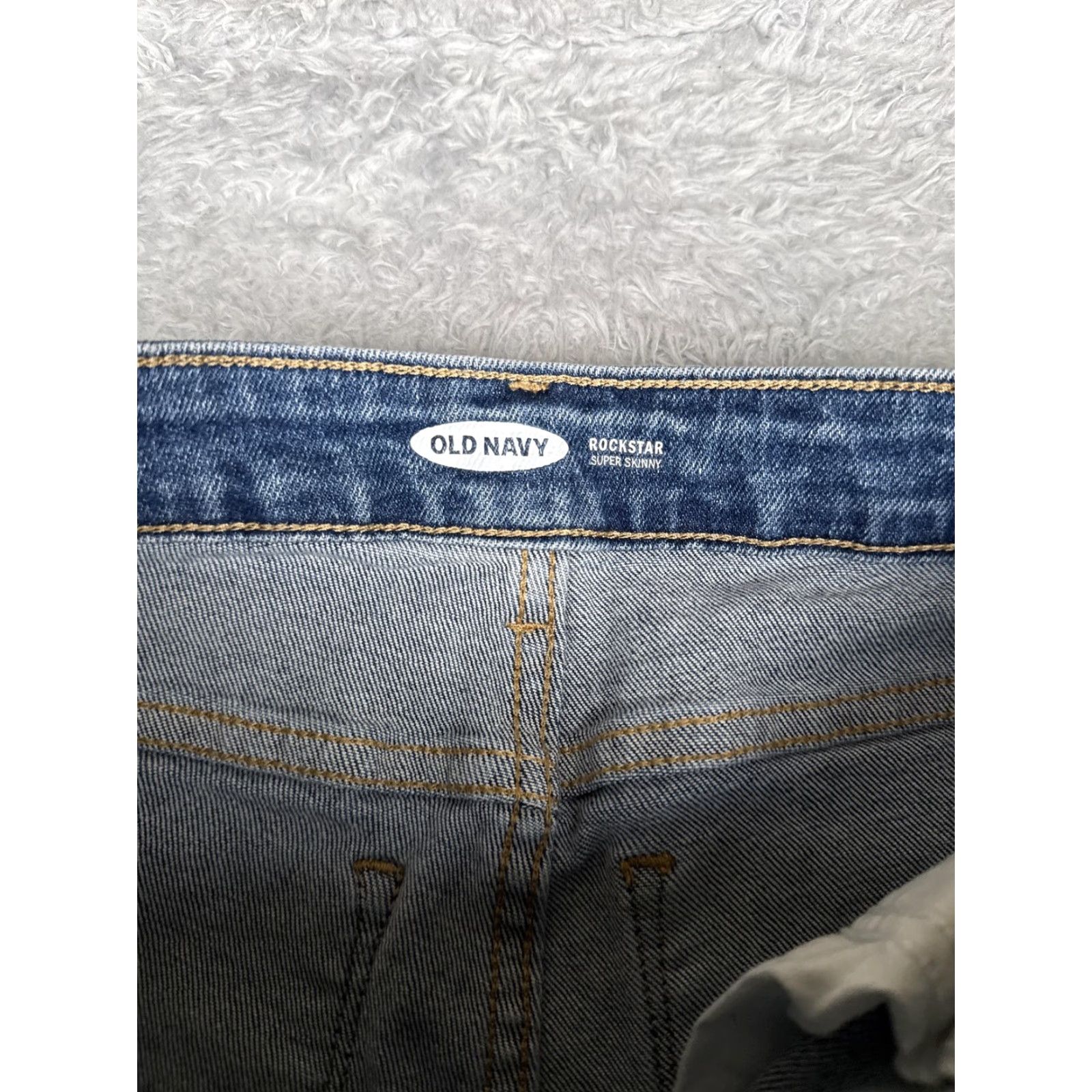 Old Navy Old Navy Jeans Women 4 Rockstar Super Skinny Distressed Stretch Denim Blue 27x29 Size 27" / US 4 / IT 40 - 6 Thumbnail