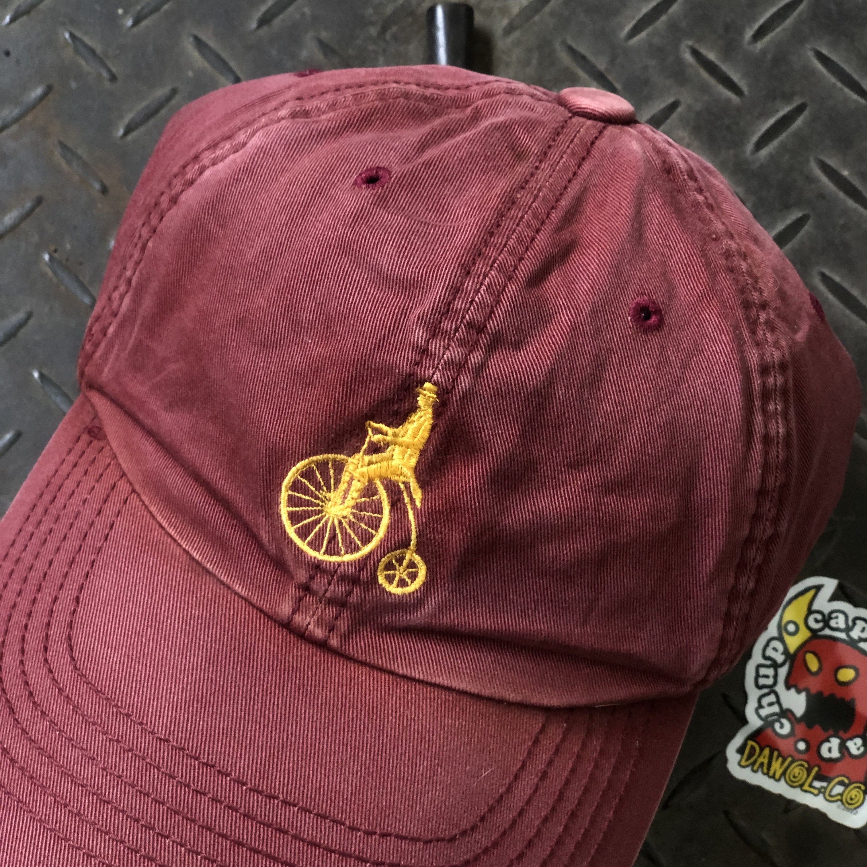 Polo Ralph Lauren Vintage Bean Pole Big Logo Maroon Sunfaded Hat Size ONE SIZE - 3 Thumbnail