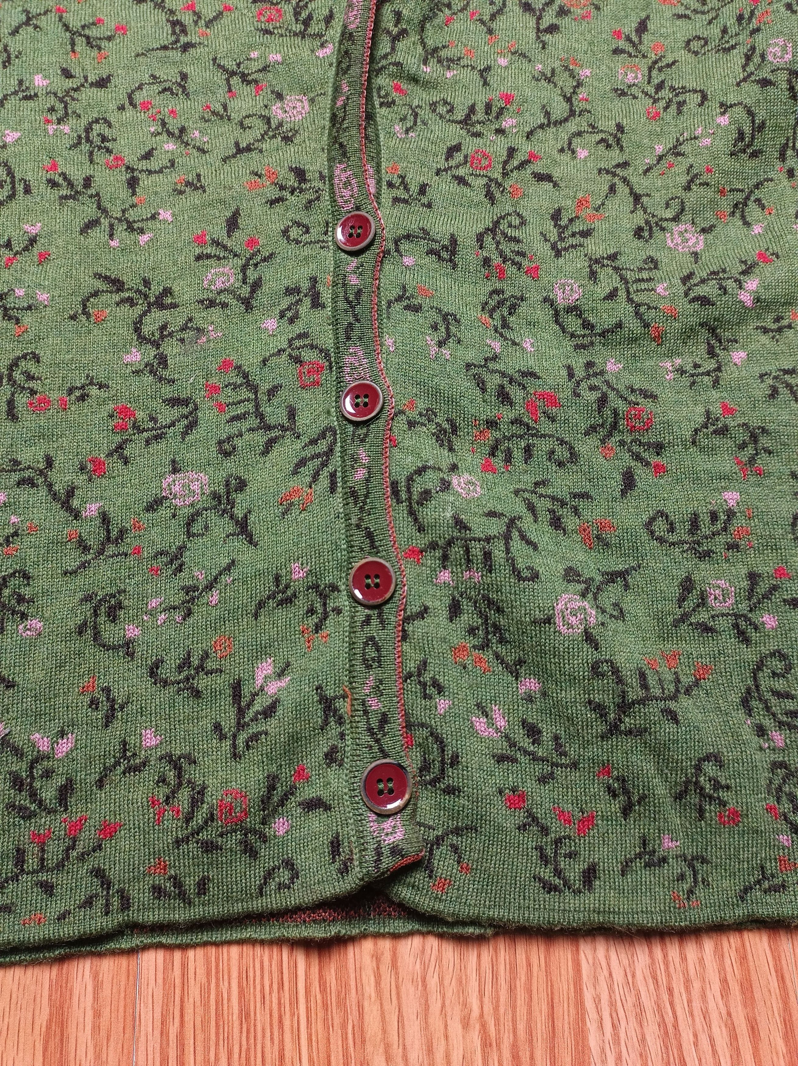 Designer IVKO Wool Jacquard Jacket Cardigan with Collar Size EU42 Size XL / US 12-14 / IT 48-50 - 8 Thumbnail