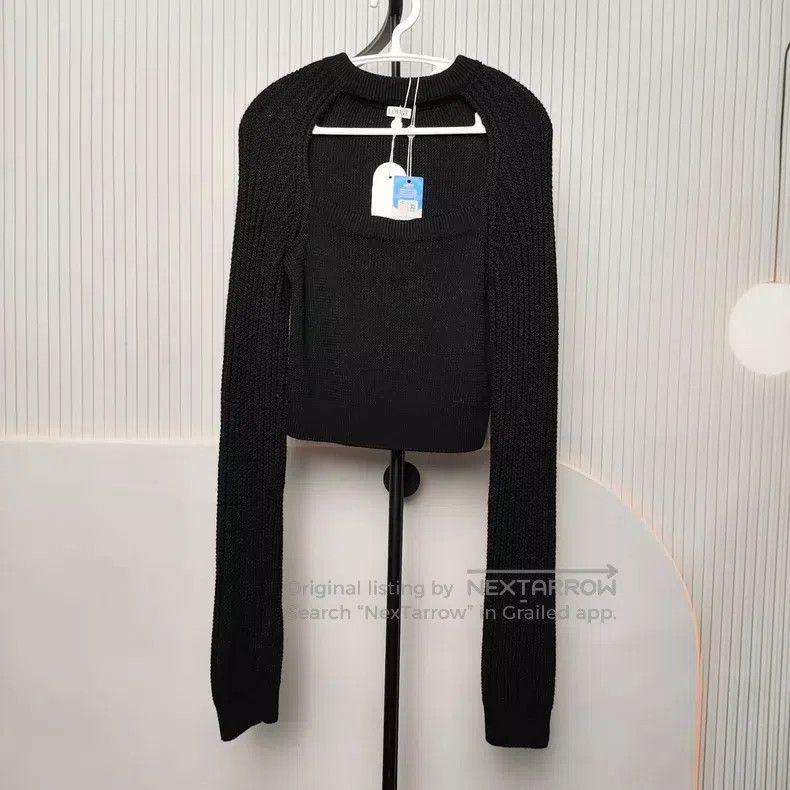 Loewe Mixed wool knit sweater size m black