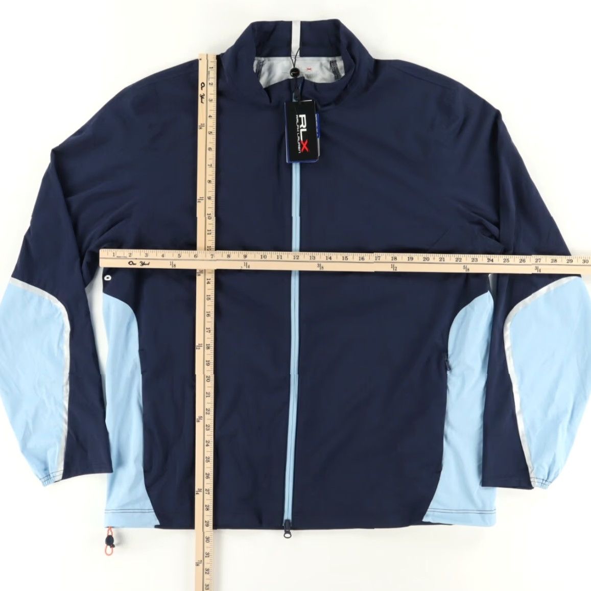 RLX Ralph Lauren RLX Ralph Lauren Sand Hollow Waterproof Colorblock Jacket Navy Blue Men's XL Shirt Size US XL / EU 56 / 4 - 3 Thumbnail