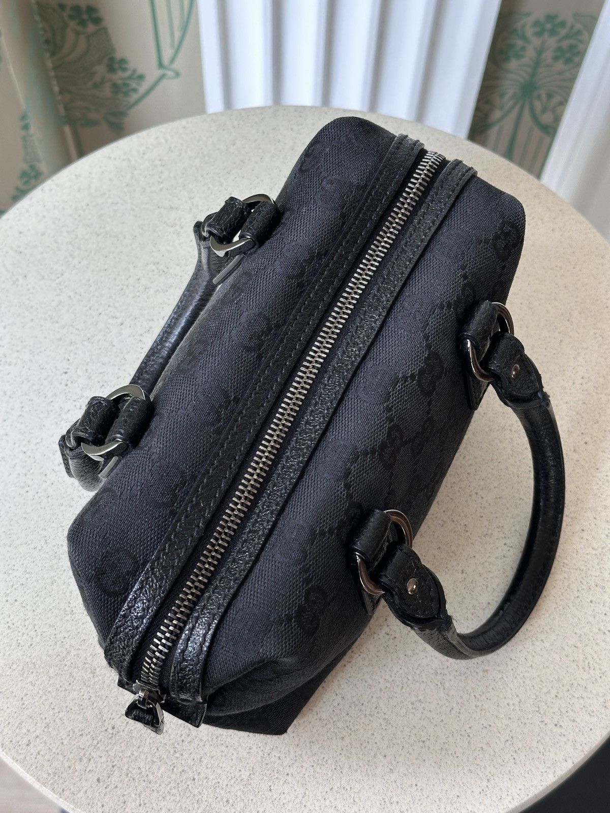 Gucci GUCCI Mini Monogram Canvas Boston Hand Bag Leather 113010 Size ONE SIZE - 10 Thumbnail