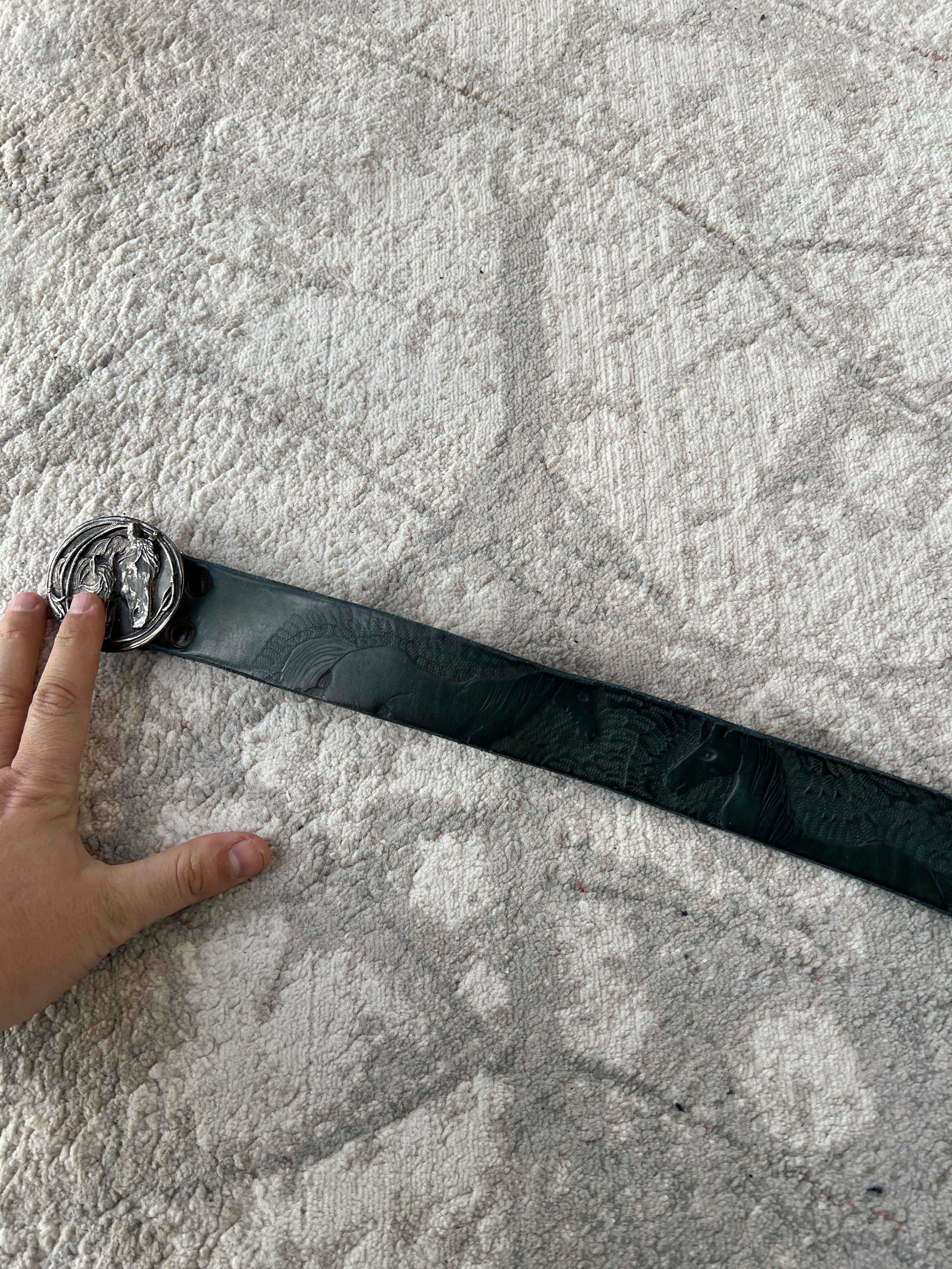 Vintage Horses Vintage Leather Belt Size ONE SIZE - 4 Thumbnail