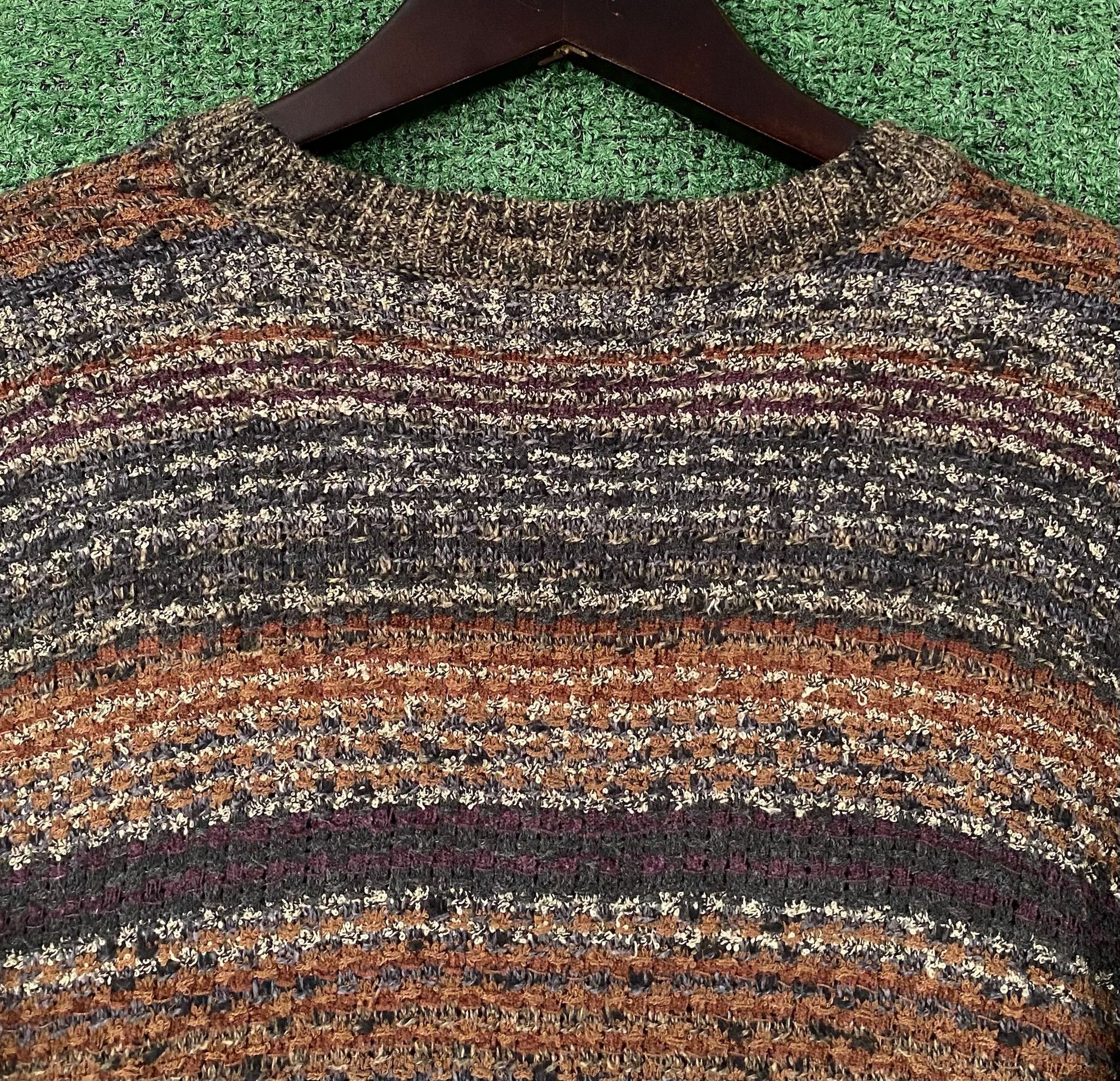 Other Vintage 90’s Geoffrey Beene Textured Patterned Sweater Large Size US L / EU 52-54 / 3 - 6 Thumbnail