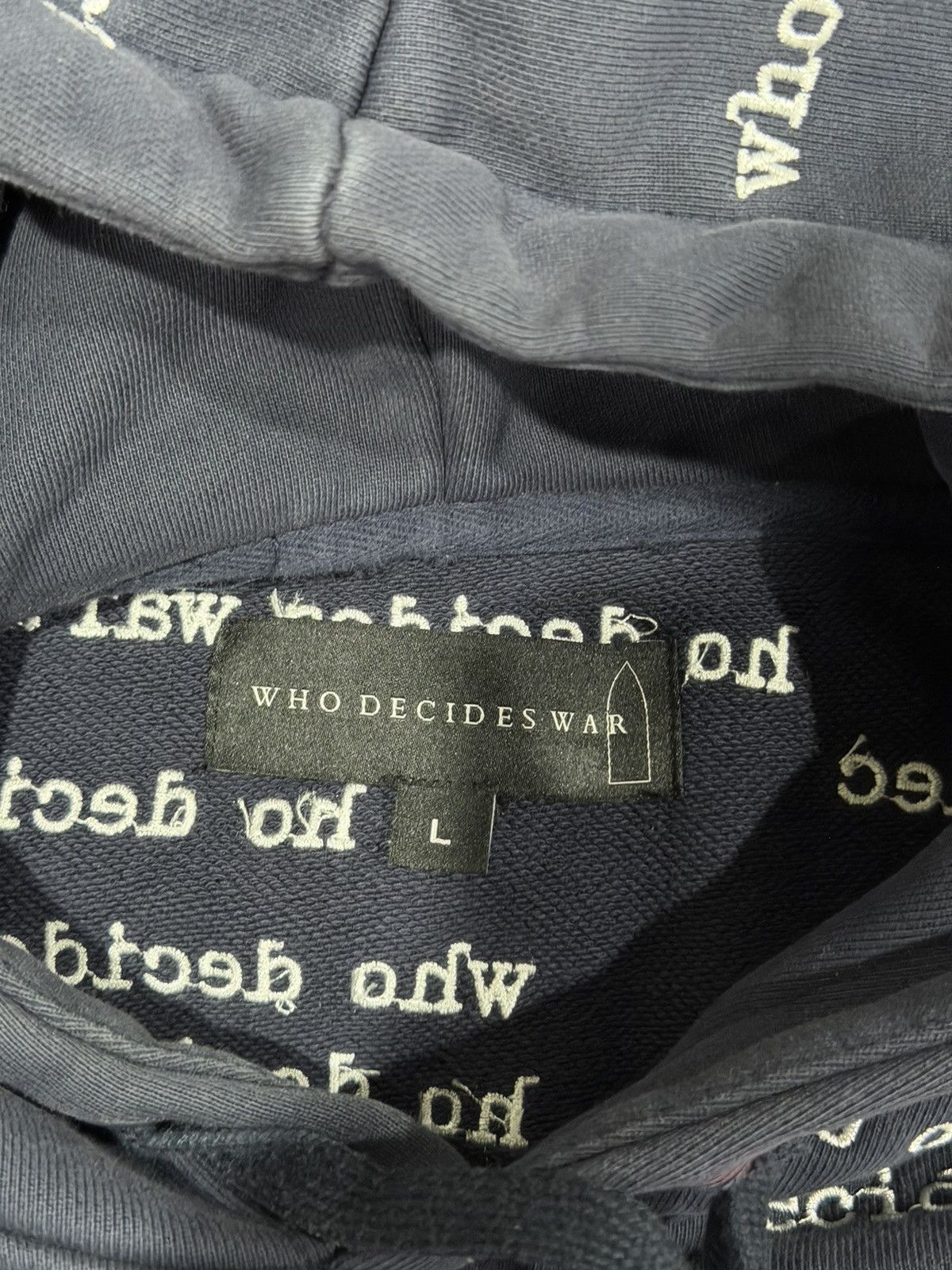 Who Decides War Who Decides War WDW Flared Scripture Dark Blue Hoodie Size US L / EU 52-54 / 3 - 13 Thumbnail