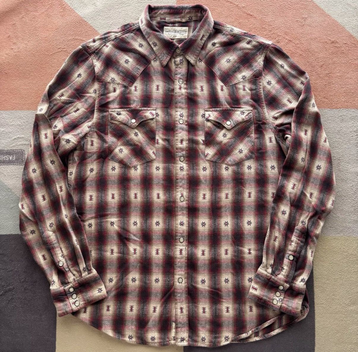Denim & Supply Ralph Lauren Denim Supply Ralph Lauren Polo RL Southwestern Shirt K22 Size US XL / EU 56 / 4 - 1 Thumbnail