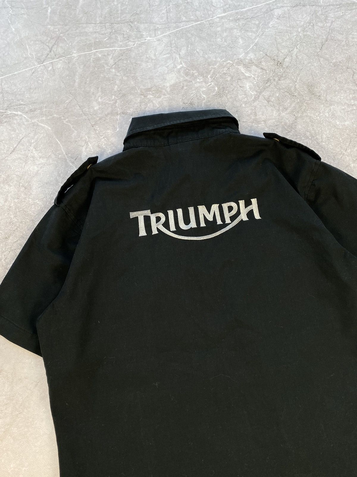 Harley Davidson × Vintage Vintage Y2K Triumph Motorcycles Great Britain UK 90s Size US S / EU 44-46 / 1 - 5 Thumbnail