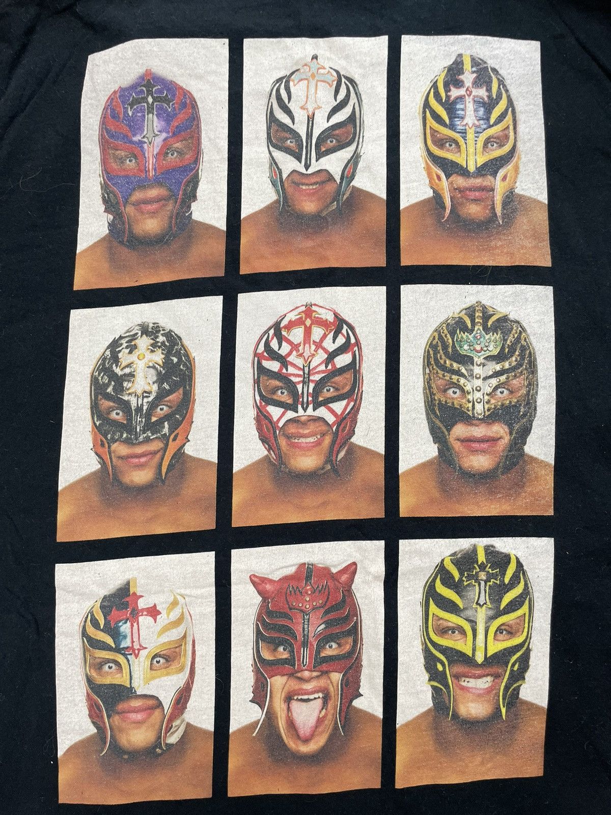Vintage × WWE Vintage WWE Rey Mysterio 619 Faces T-Shirt Size US L / EU 52-54 / 3 - 5 Thumbnail