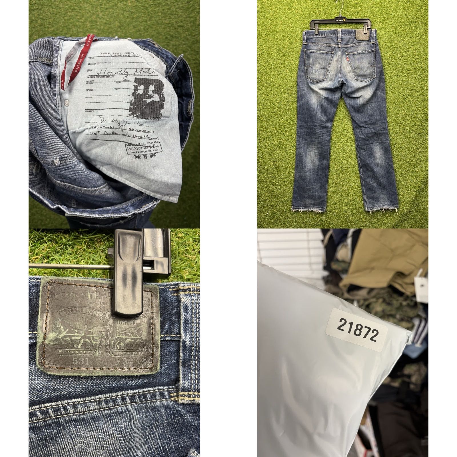 Vintage Levis 531 Jeans Mens 34x32 Blue Straight Leg Denim Classic Modern Fit Stretch Slim 5-Pocket Design Mens Blue Jeans Regular Fit 34 Size US 34 / EU 50 - 8 Thumbnail