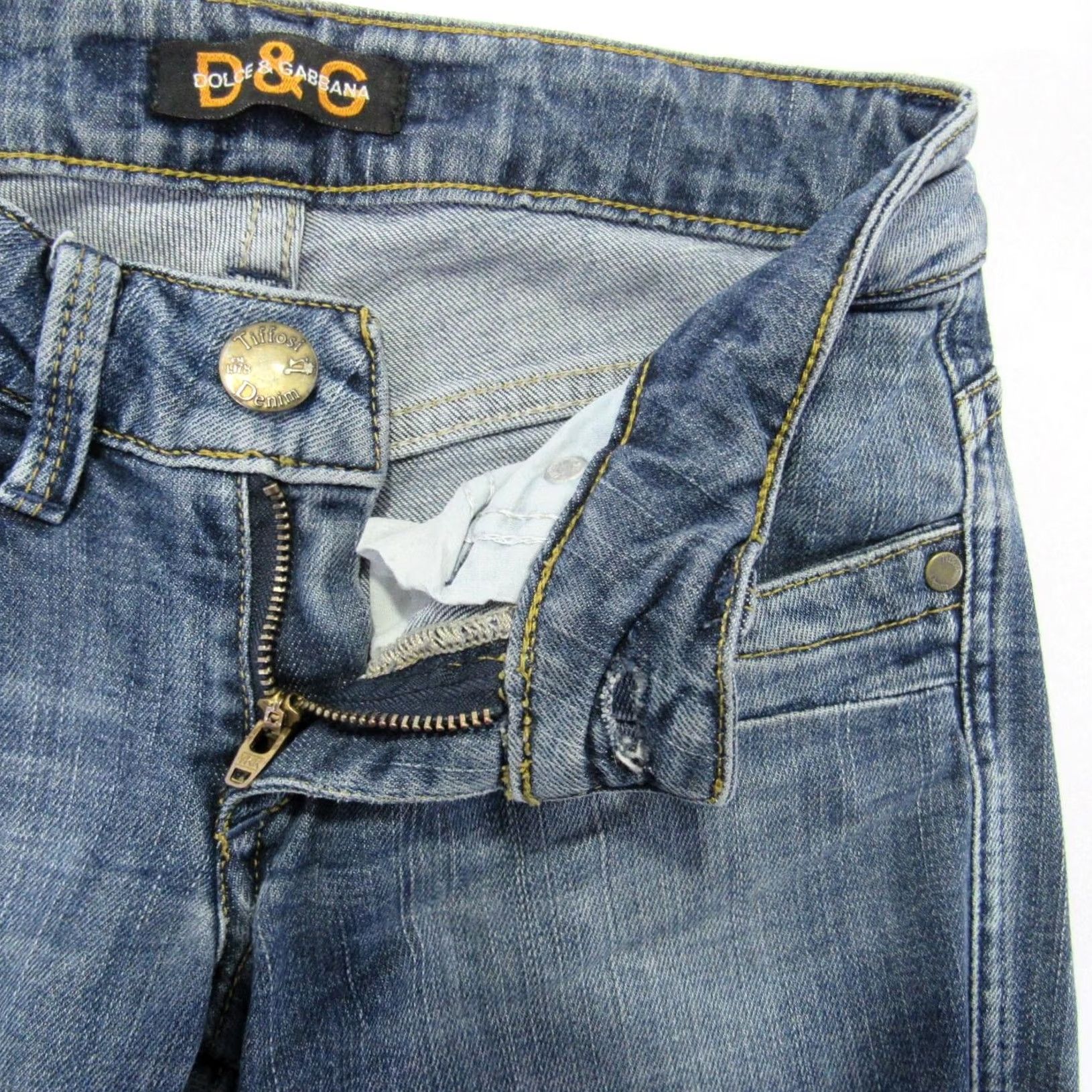 Dolce & Gabbana Dolce &Gabbana Women’s Slim Fit Straight Stretch Blue Jeans W26 L28 UK 8 Size ONE SIZE - 6 Thumbnail