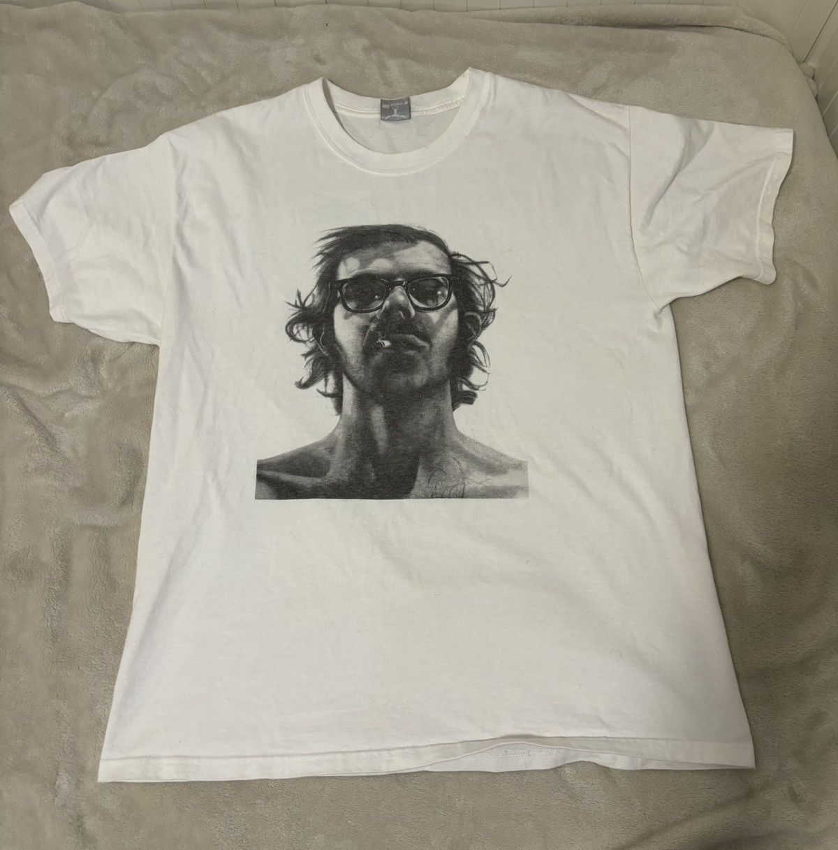 image of Hanes Chuck Close 2004 Tshirt in White, Men's (Size Medium)