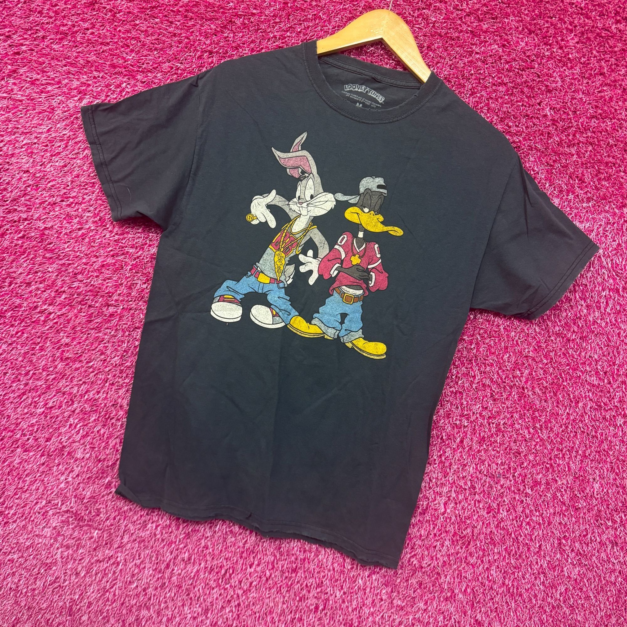 Warner Bros Looney Tunes Bugs Bunny Daffy Duck Criss Cross Parody Tee M Size US M / EU 48-50 / 2 - 3 Thumbnail
