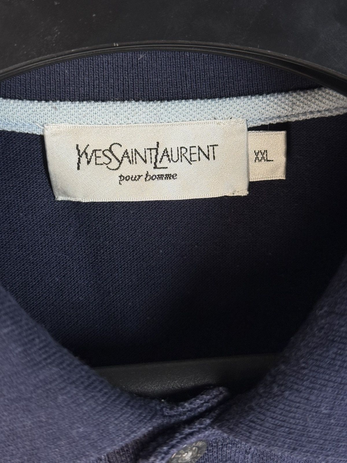 Yves Saint Laurent YSL Polo Shirt Navy YSL T-shirt YSL Shirt Size US XXL / EU 58 / 5 - 6 Thumbnail