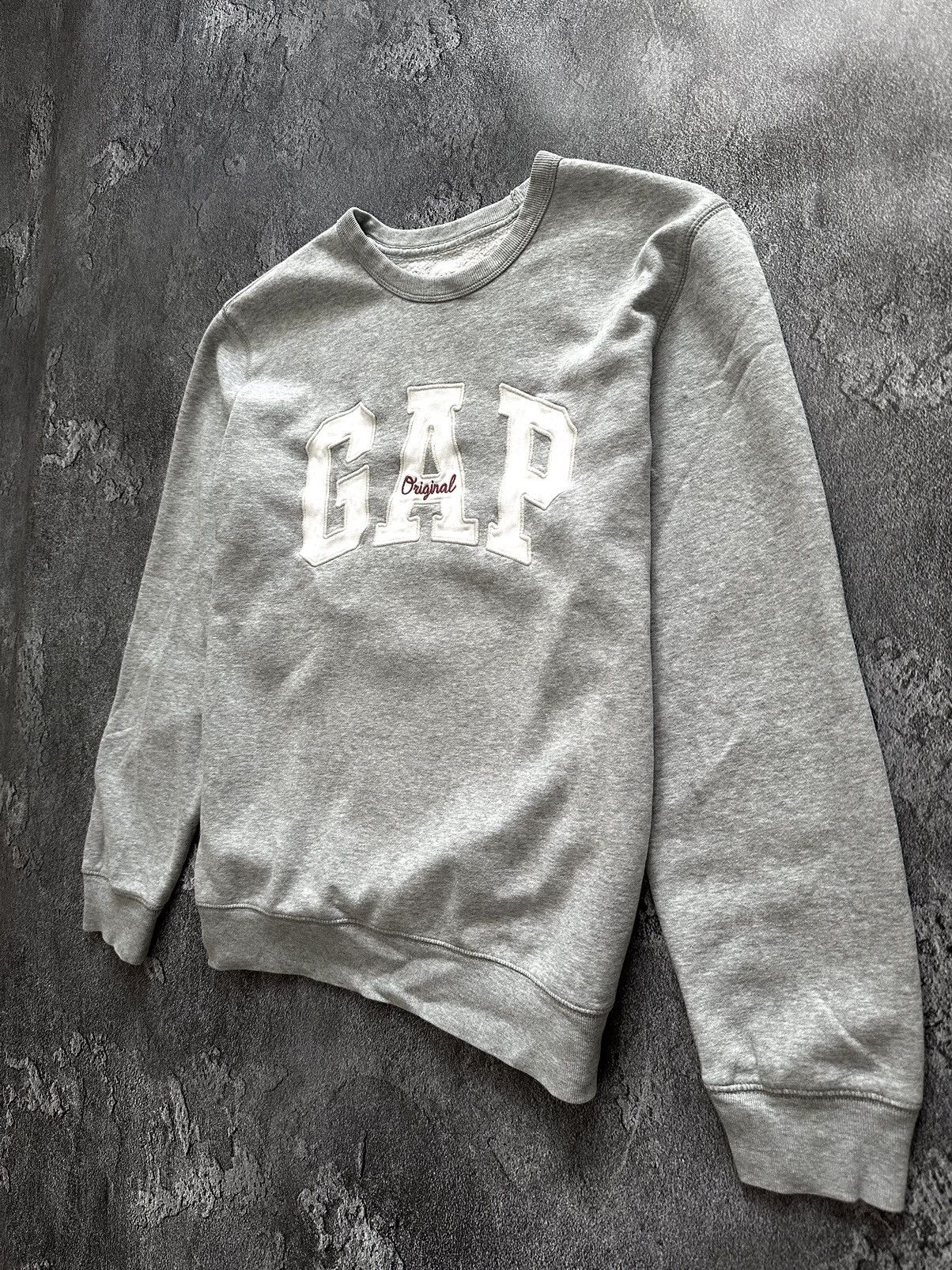 Gap 🌪️ Vintage 90s GAP Big Embroidered Logo Sweatshirt Sweater Size US L / EU 52-54 / 3 - 2 Thumbnail