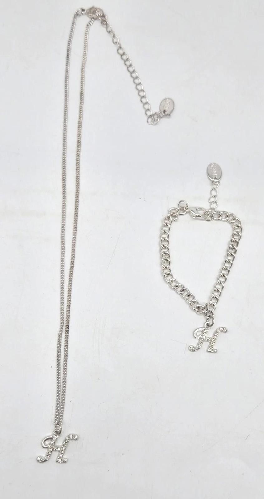 Other Claires Initial Monogram "H" Letter Lot Necklace & Bracelet Size ONE SIZE - 1 Thumbnail