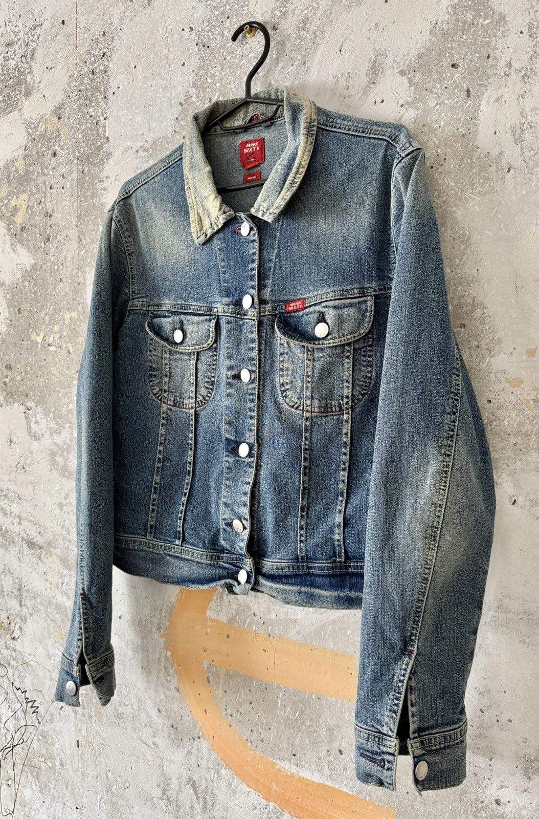 Miss Sixty 00S Vintage Archive Miss Sixty Cropped Washed Blue Jacket Size L / US 10 / IT 46 - 7 Thumbnail