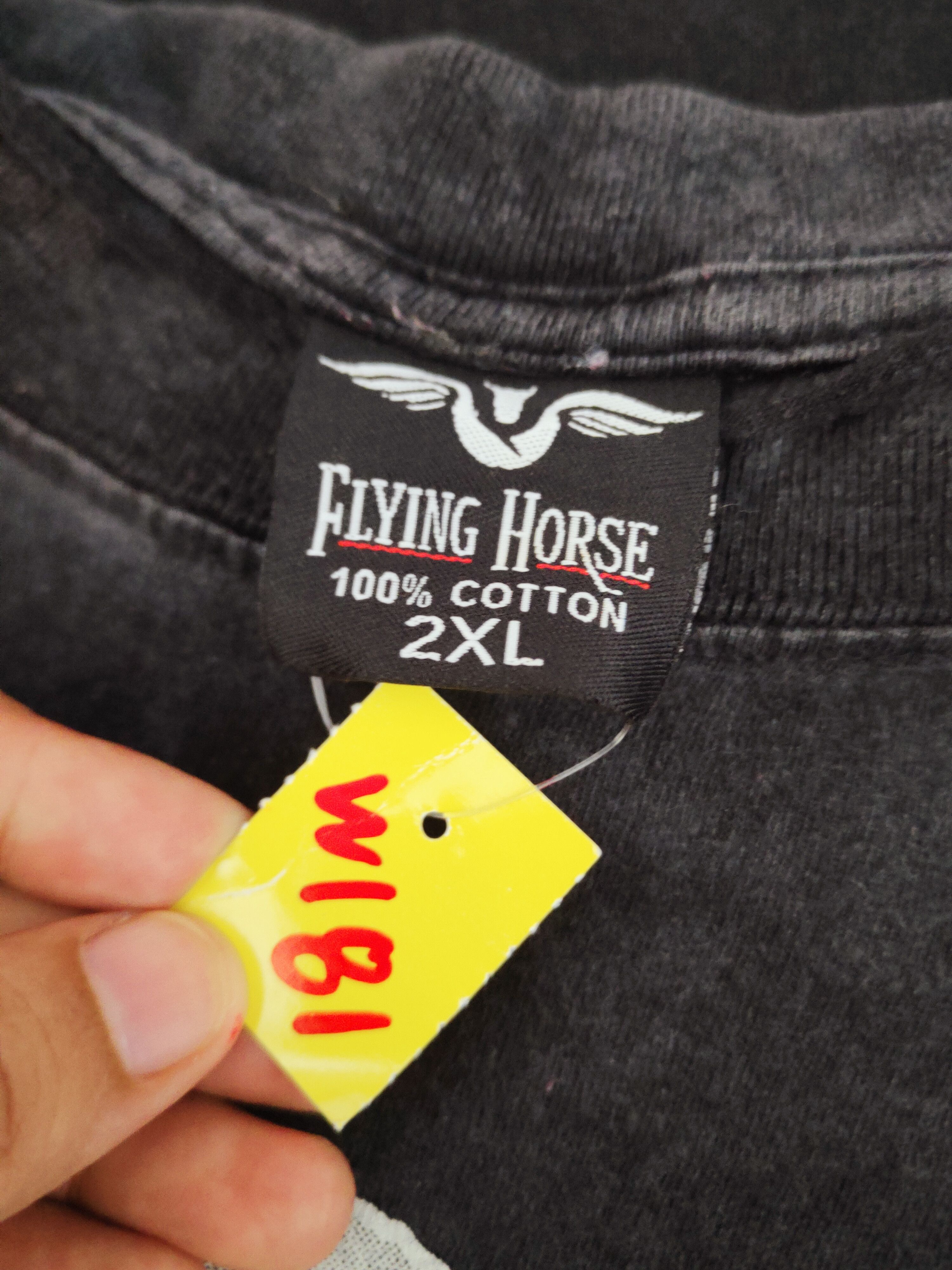 Japanese Brand Flying Horse Black Short Sleeve T-shirts #W181 Size US XL / EU 56 / 4 - 11 Thumbnail