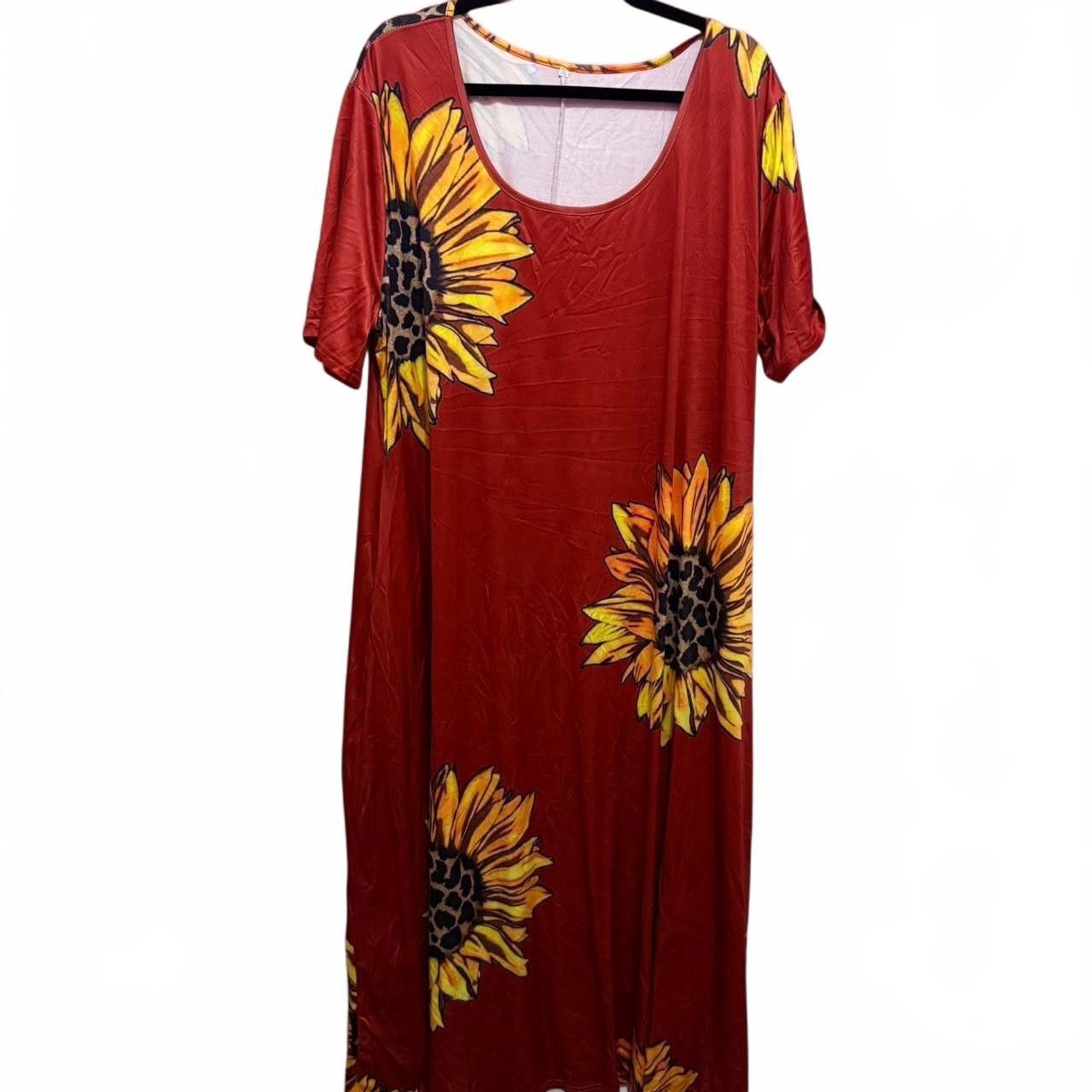 Designer Sunflower Print Maxi Dress Size M / US 6-8 / IT 42-44 - 4 Thumbnail