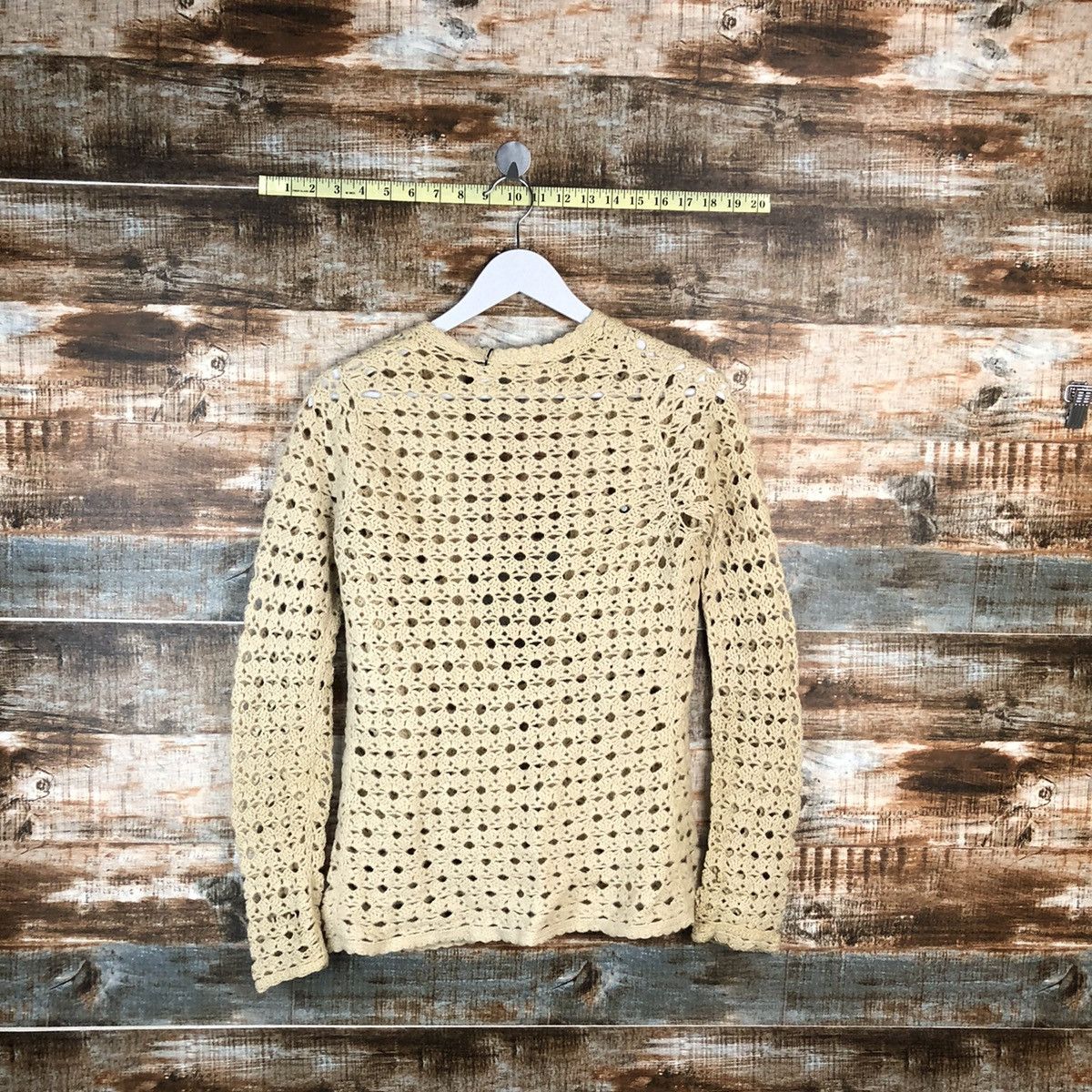 Vintage Japan vintage crochet meshnet Cardigan Knitwear #A1640 Size M / US 6-8 / IT 42-44 - 11 Thumbnail
