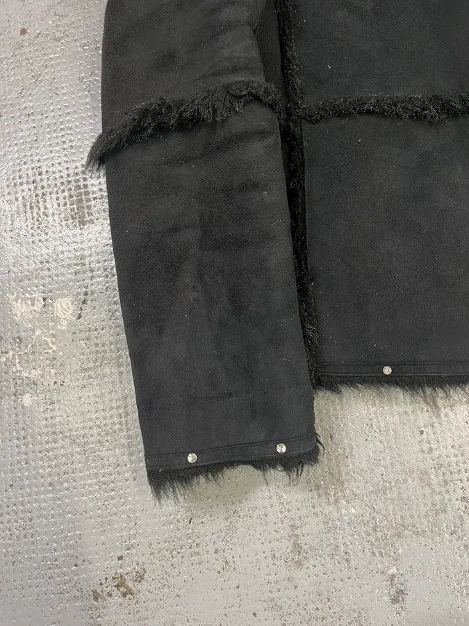 Balmain 1990s Balmain Black Faux Fur Shearling Effect Jacket Size XS / US 0-2 / IT 36-38 - 7 Thumbnail