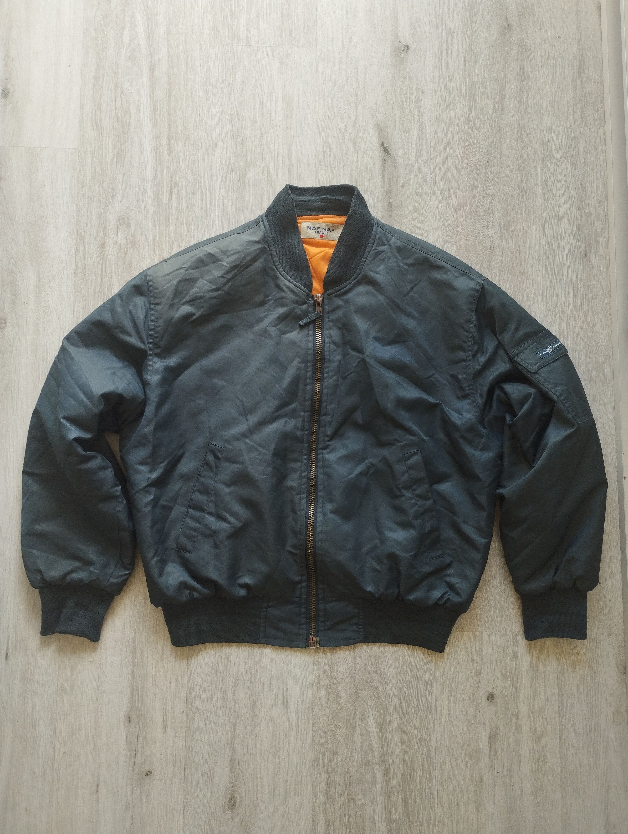 Military × Vintage Naf Naf League Bomber Jacket vintage men