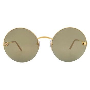 Cartier Cartier Panthère CT0022S 002 Gold Rimless Round 58mm Size ONE SIZE - 9 Thumbnail