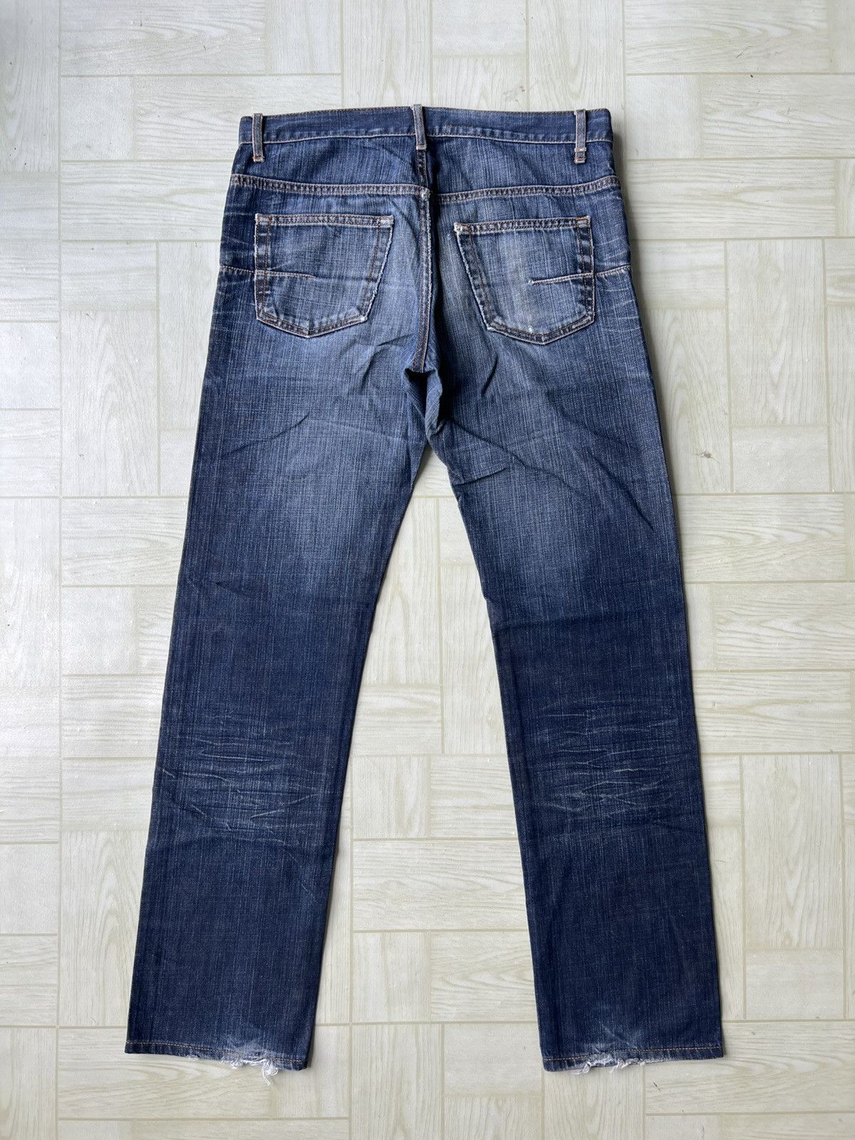 Dior AW12 Dior Homme Hedi Slimane Stone Wash Distress Denim Jeans Size US 32 / EU 48 - 1 Thumbnail