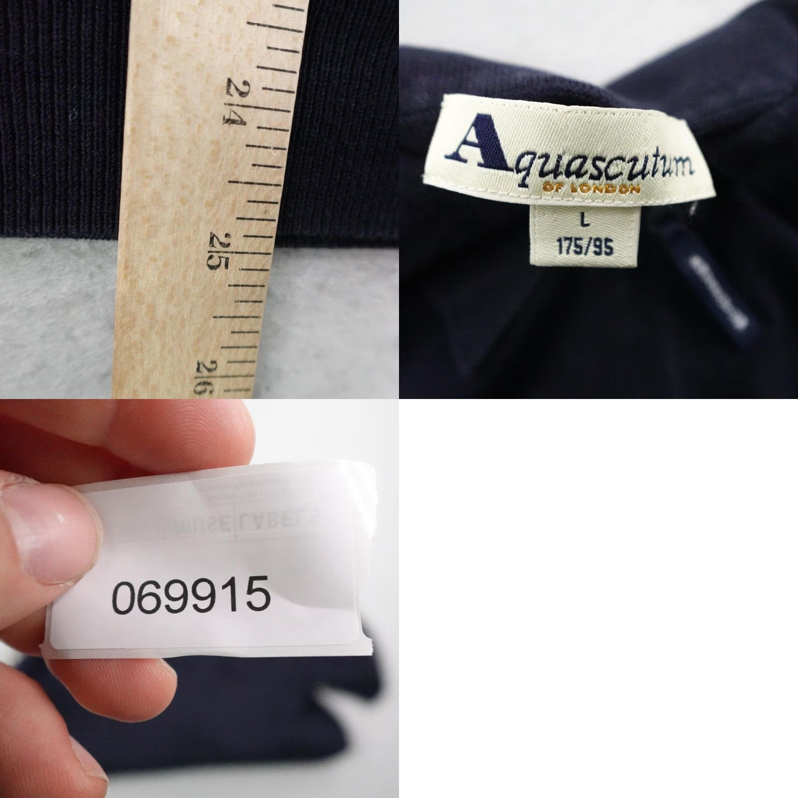 Aquascutum Aquascutum Polo Shirt Mens Large Blue 1/4 Zip Knit Sweater Pullover Short Sleeve Size US L / EU 52-54 / 3 - 8 Thumbnail