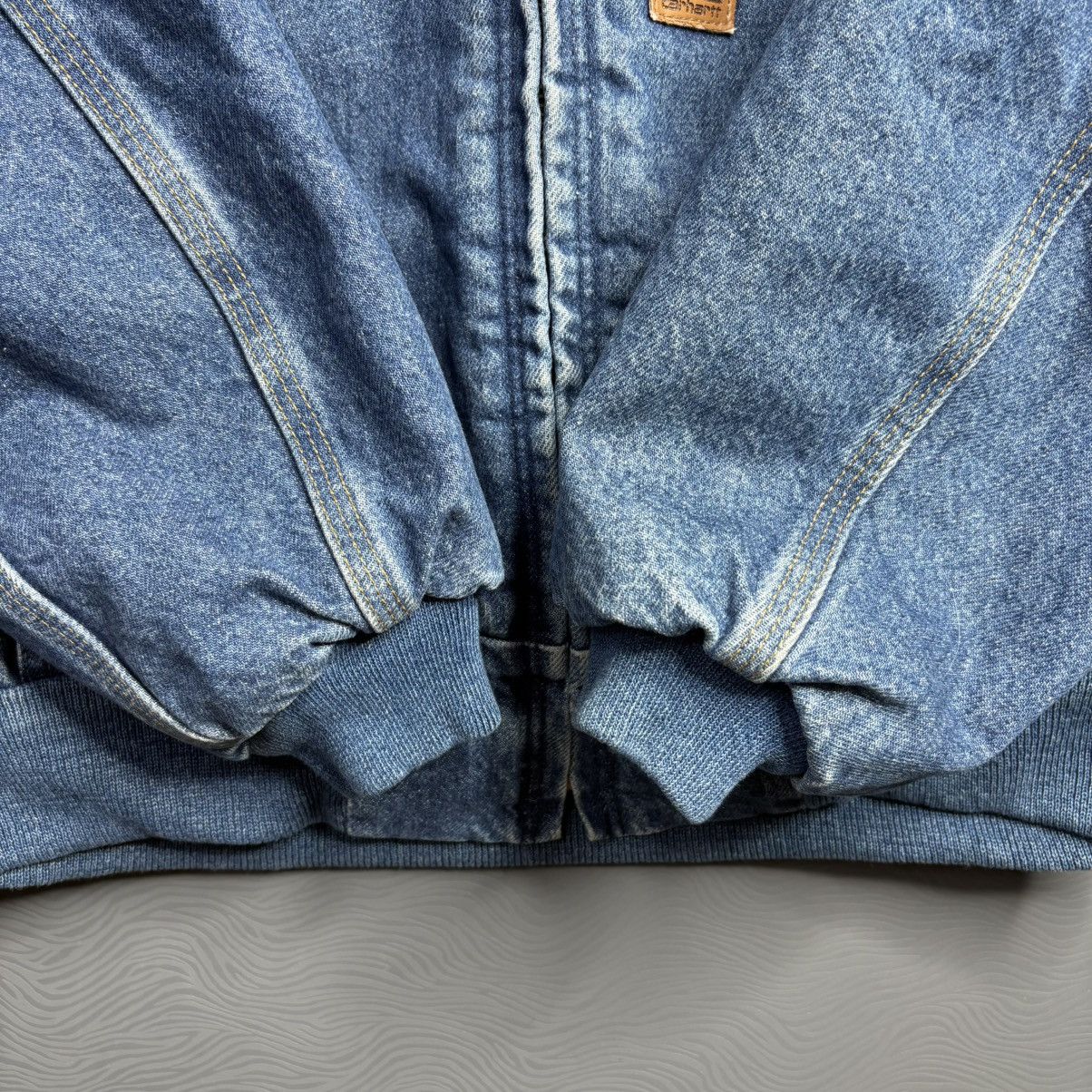 Carhartt × Vintage VTG 90s ASAP Carhartt J139 DST Denim Blue Lined Hooded Small Size US S / EU 44-46 / 1 - 5 Thumbnail