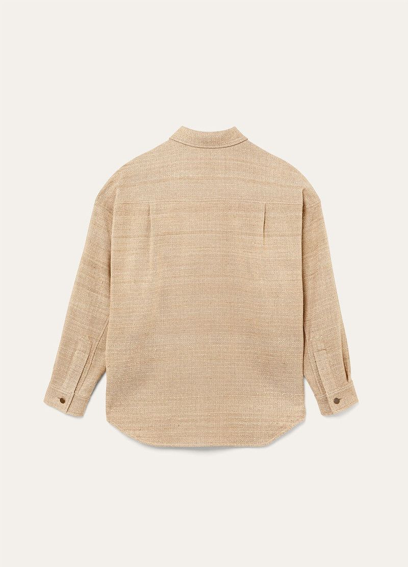 Loro Piana o1srvl11e0526 FAP4866 Darby Overshirt in Beige Size XS / US 0-2 / IT 36-38 - 6 Thumbnail