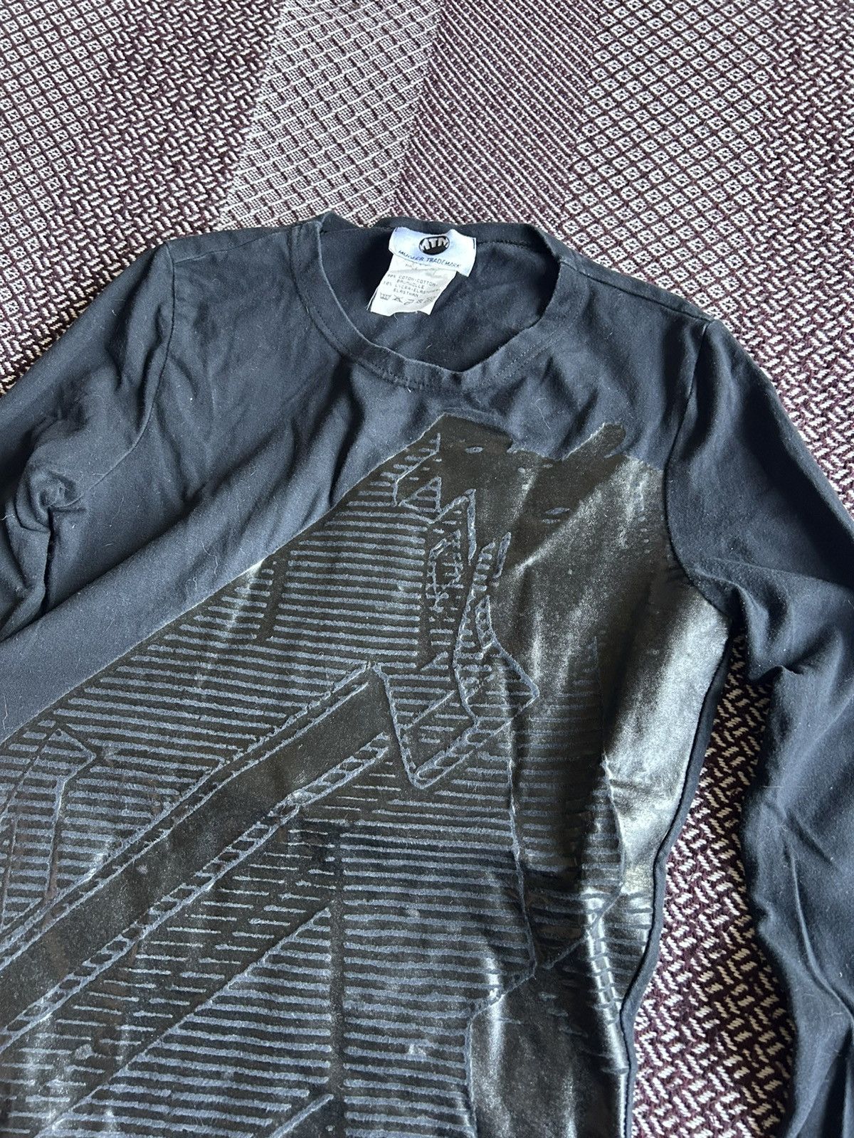 Mugler × Thierry Mugler × Vintage Mugler Trademark Rare Japanese Style Long Sleeve T-shirt Y2K Size S / US 4 / IT 40 - 5 Thumbnail