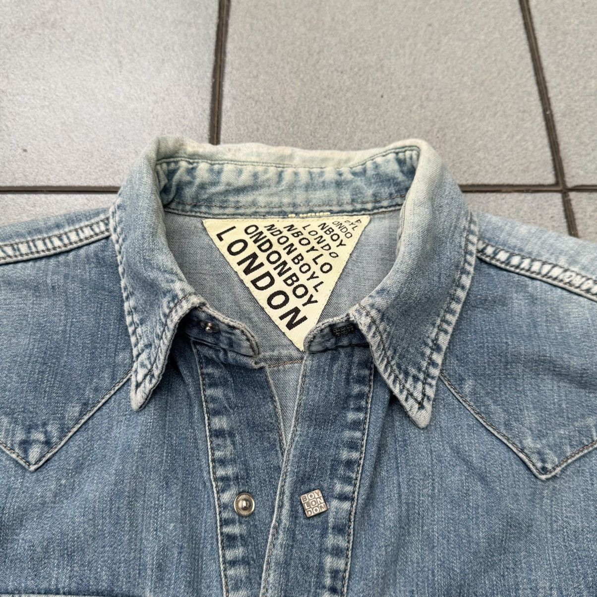 Vintage Vintage boy london western style denim button shirt Size US M / EU 48-50 / 2 - 6 Thumbnail