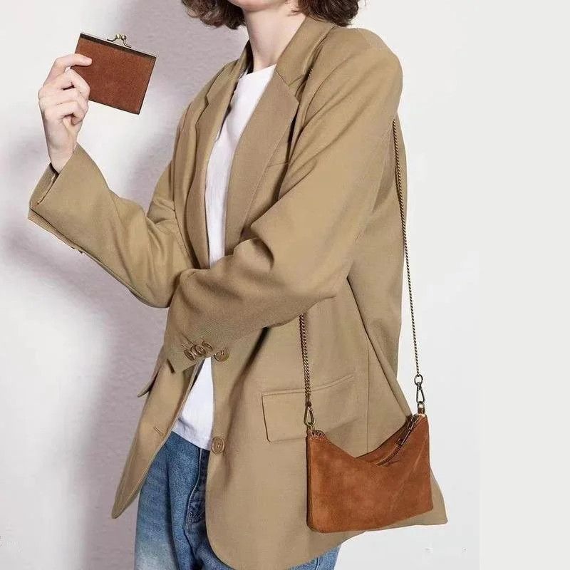 Designer × Vintage Minimalist Brown Mini Handbag Size ONE SIZE - 6 Thumbnail