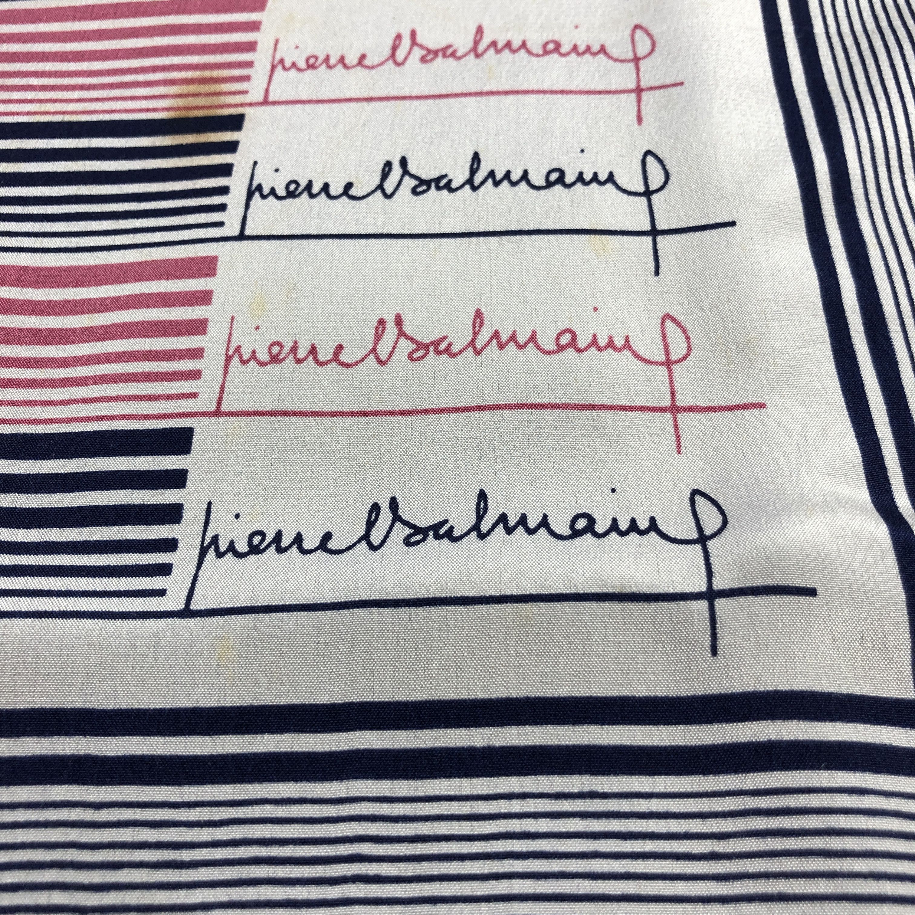 Pierre Balmain Vintage Pierre Balmain Hand Rolled Silk Scarf M1351 Size ONE SIZE - 4 Thumbnail