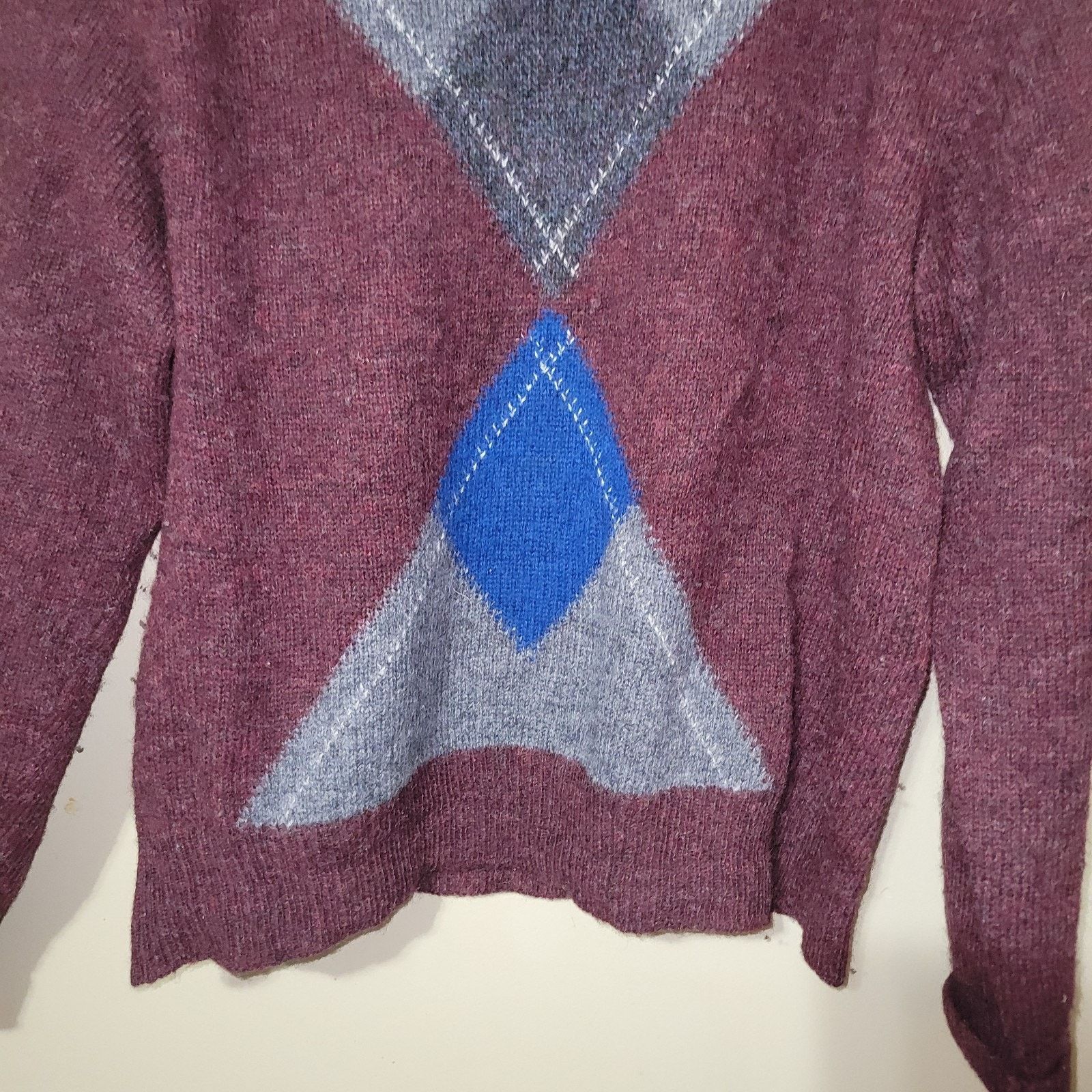 Vintage Vintage Maglificio Florence Argyle Patterned Acrylic/Wool XL Size US XL / EU 56 / 4 - 11 Thumbnail