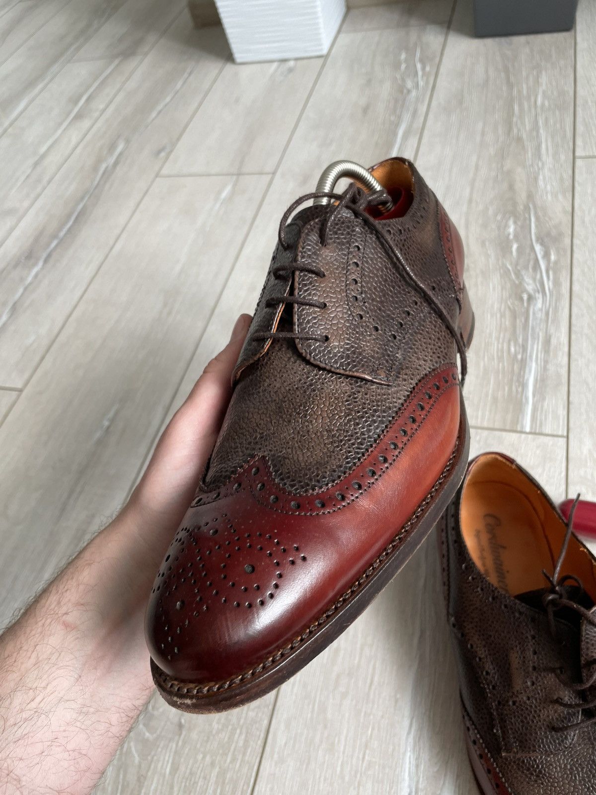 Designer × Leather × Vintage CORDWAINER WRIGHT ARCH PRESERVER BROWN LEATHER BROGUE Size US 9.5 / EU 42-43 - 19 Thumbnail