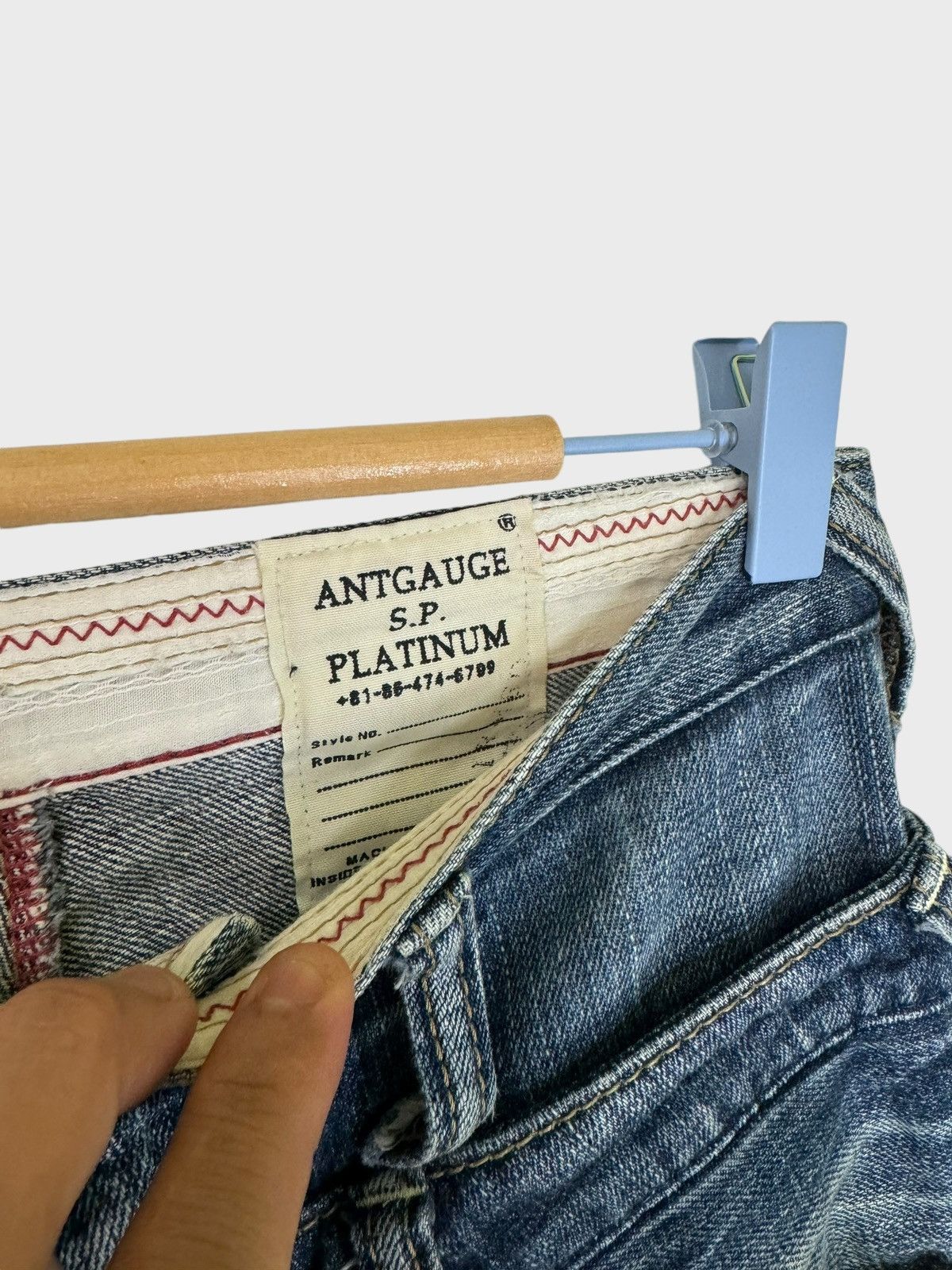 Japanese Brand FLARE ANTGAUGE DOUBLE WAIST DISTRESSED DENIM Size US 28 / EU 44 - 9 Thumbnail