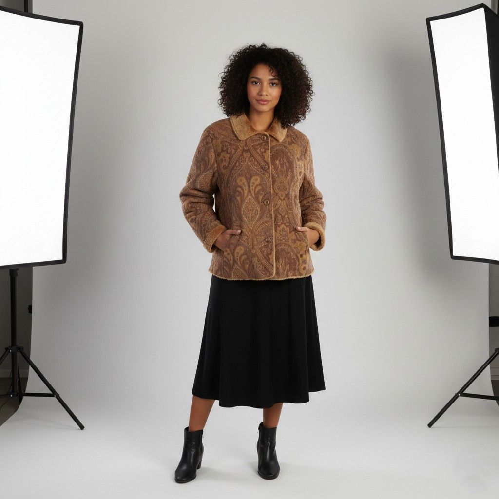 Vintage Gelco Women 16 44 XL Jacket Brown Boho Single Breasted 11032 Size XL / US 12-14 / IT 48-50 - 1 Thumbnail