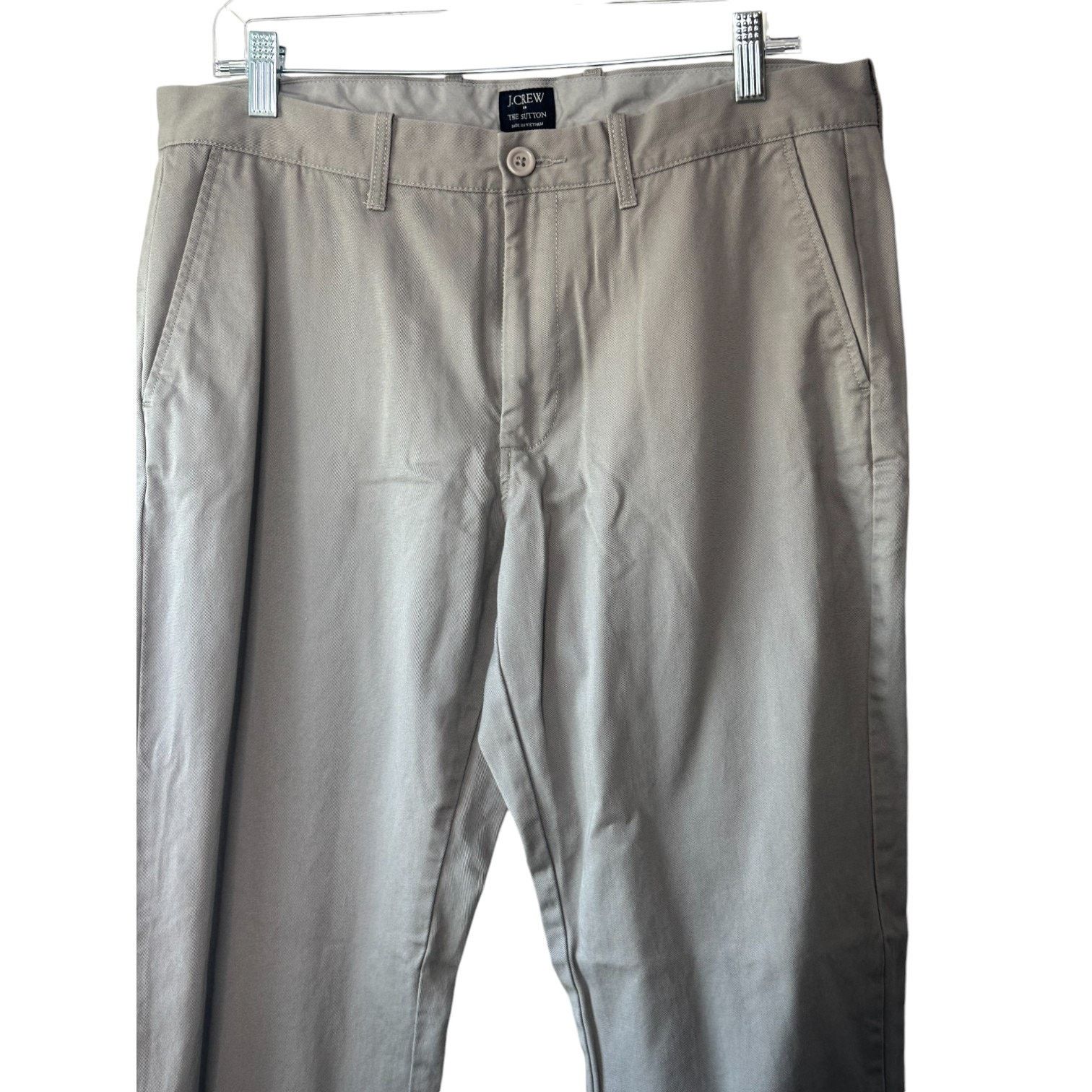 J.Crew J. Crew The Sutton Gray Flat Front Pants Men's 33x32 Size US 33 - 2 Thumbnail