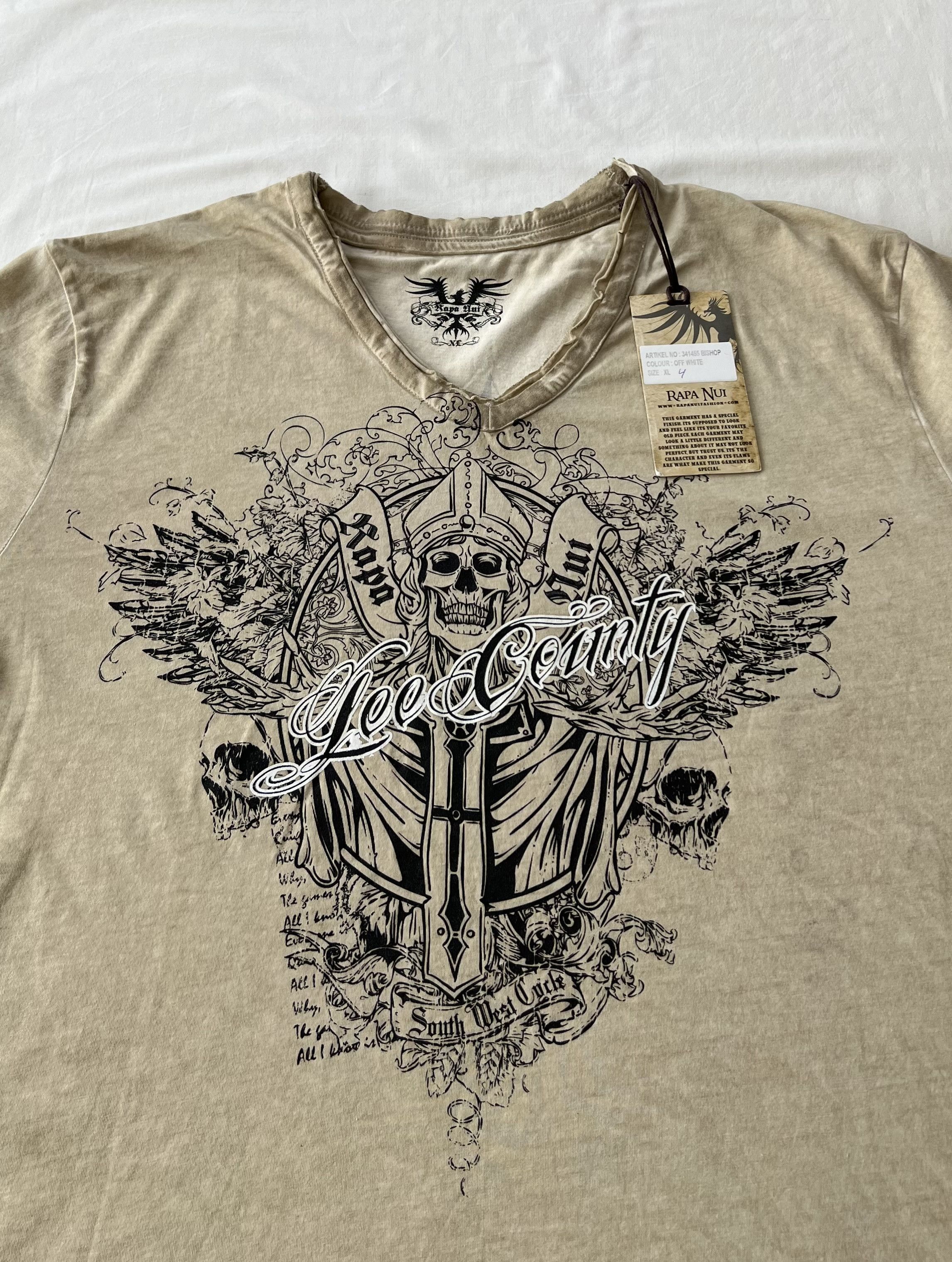 Affliction Affliction Style Rapa Nui Eagle Skull Y2K T-shirt Size US XL / EU 56 / 4 - 3 Thumbnail