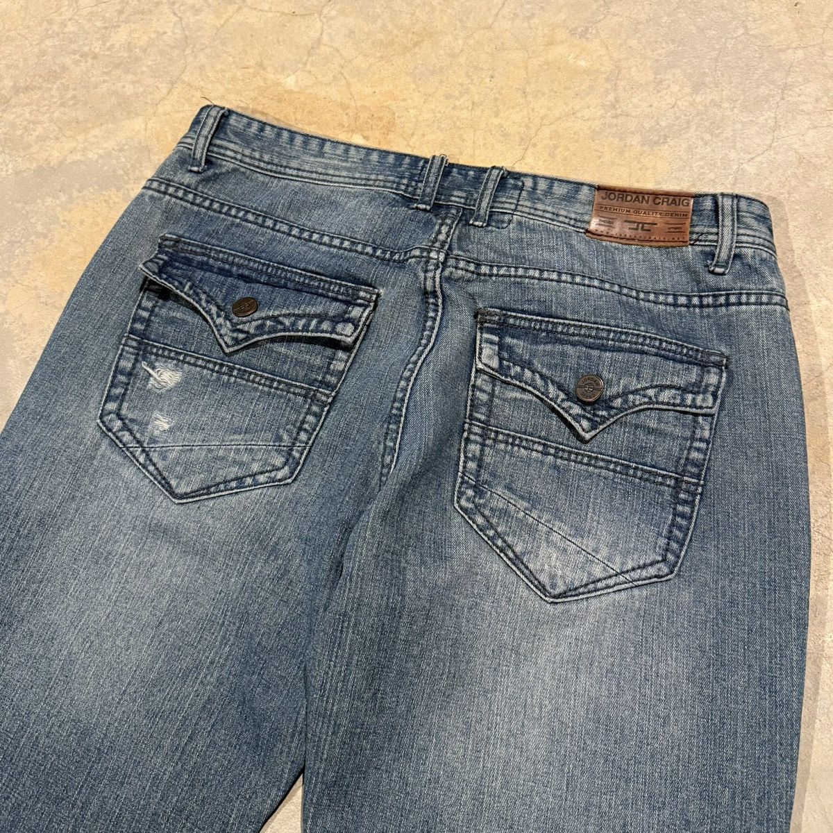 Vintage Vintage 2000s Faded Distressed Baggy Jeans ERD Grunge Y2K Size US 36 / EU 52 - 10 Thumbnail