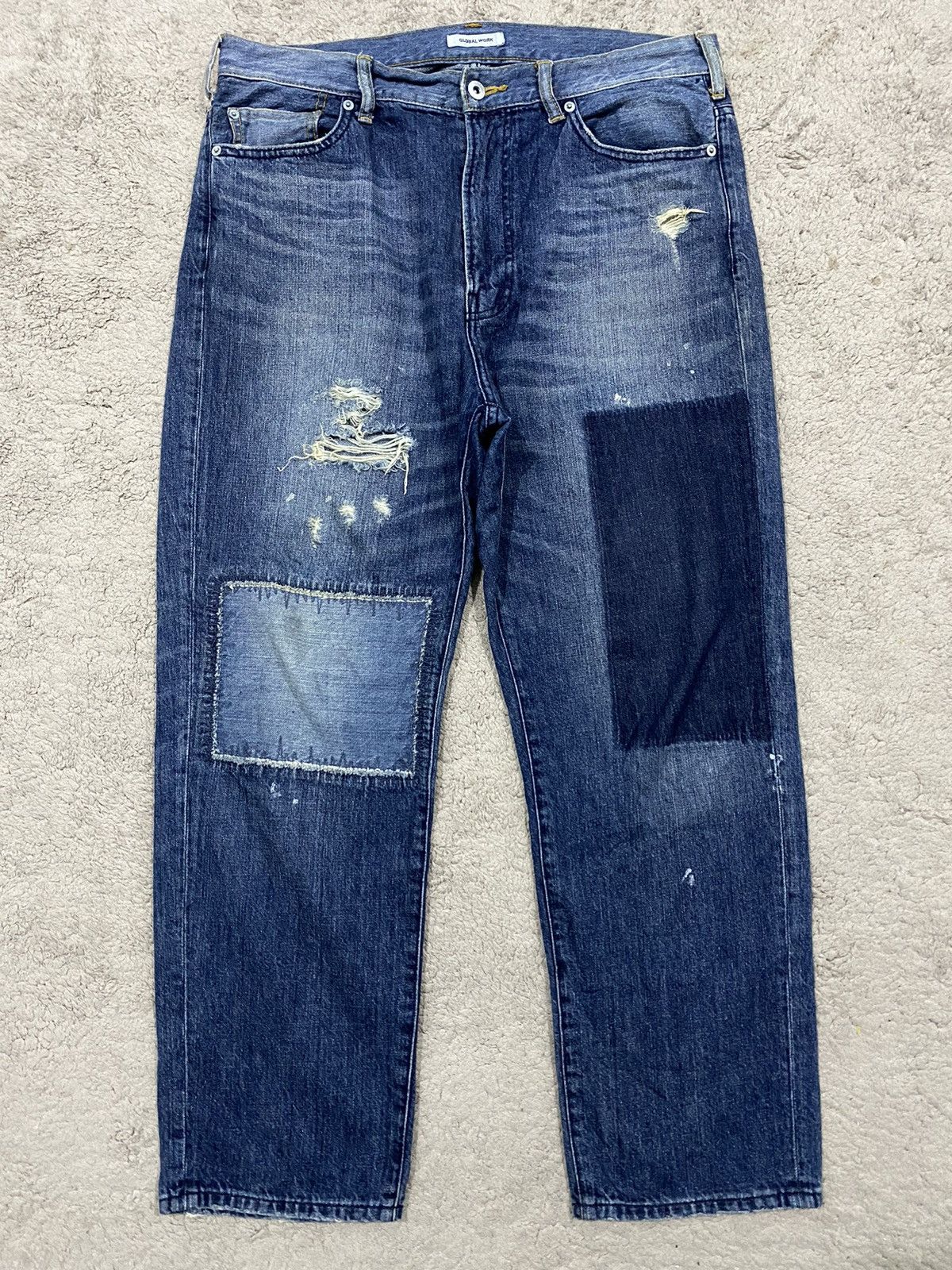 Kapital Global work Patchwork Distressed Style Size US 35 - 2 Thumbnail