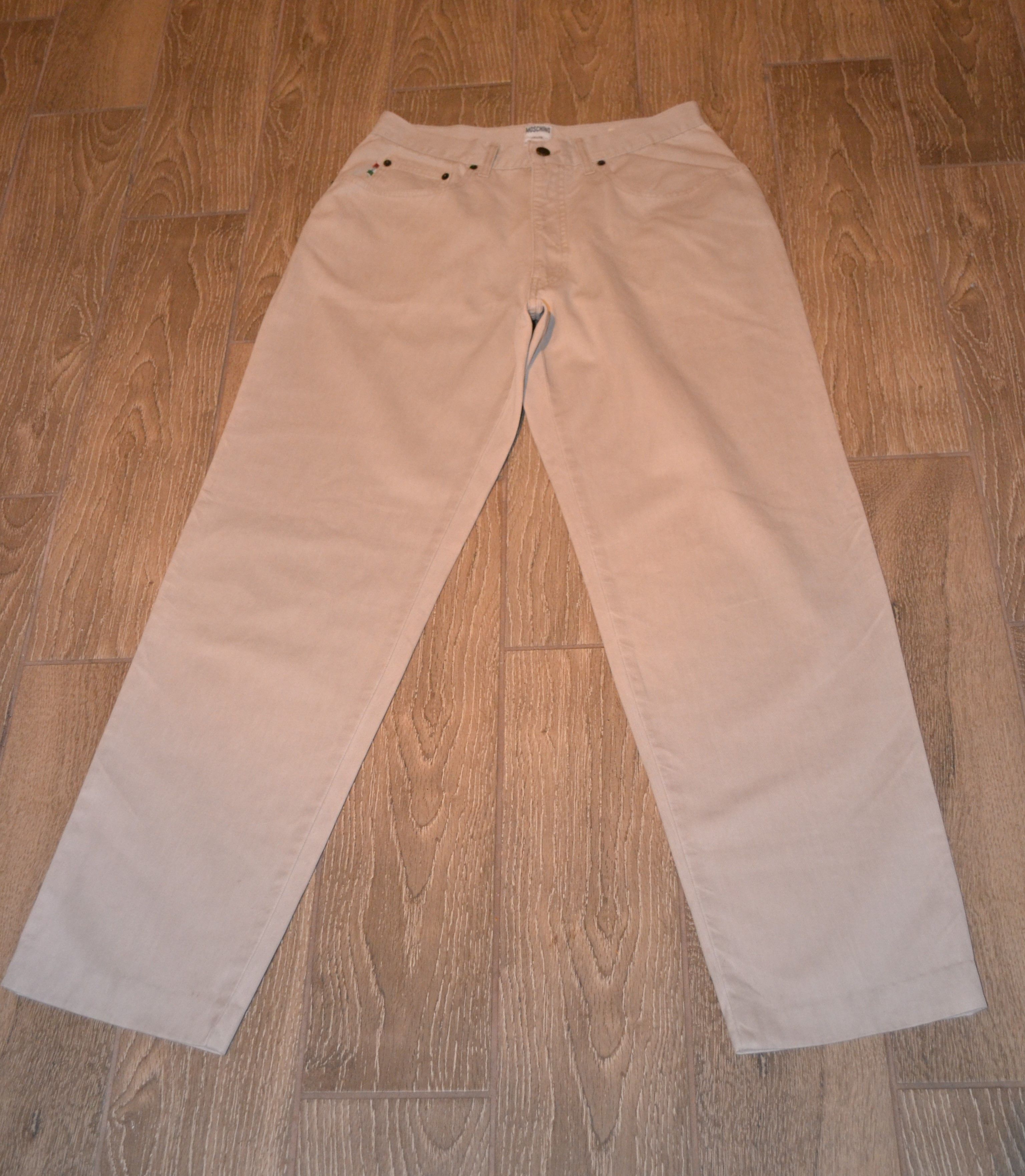 Moschino Vintage 1980s Moschino Beige Jeans - Size w30 / M Size 30" / US 8 / IT 44 - 2 Thumbnail