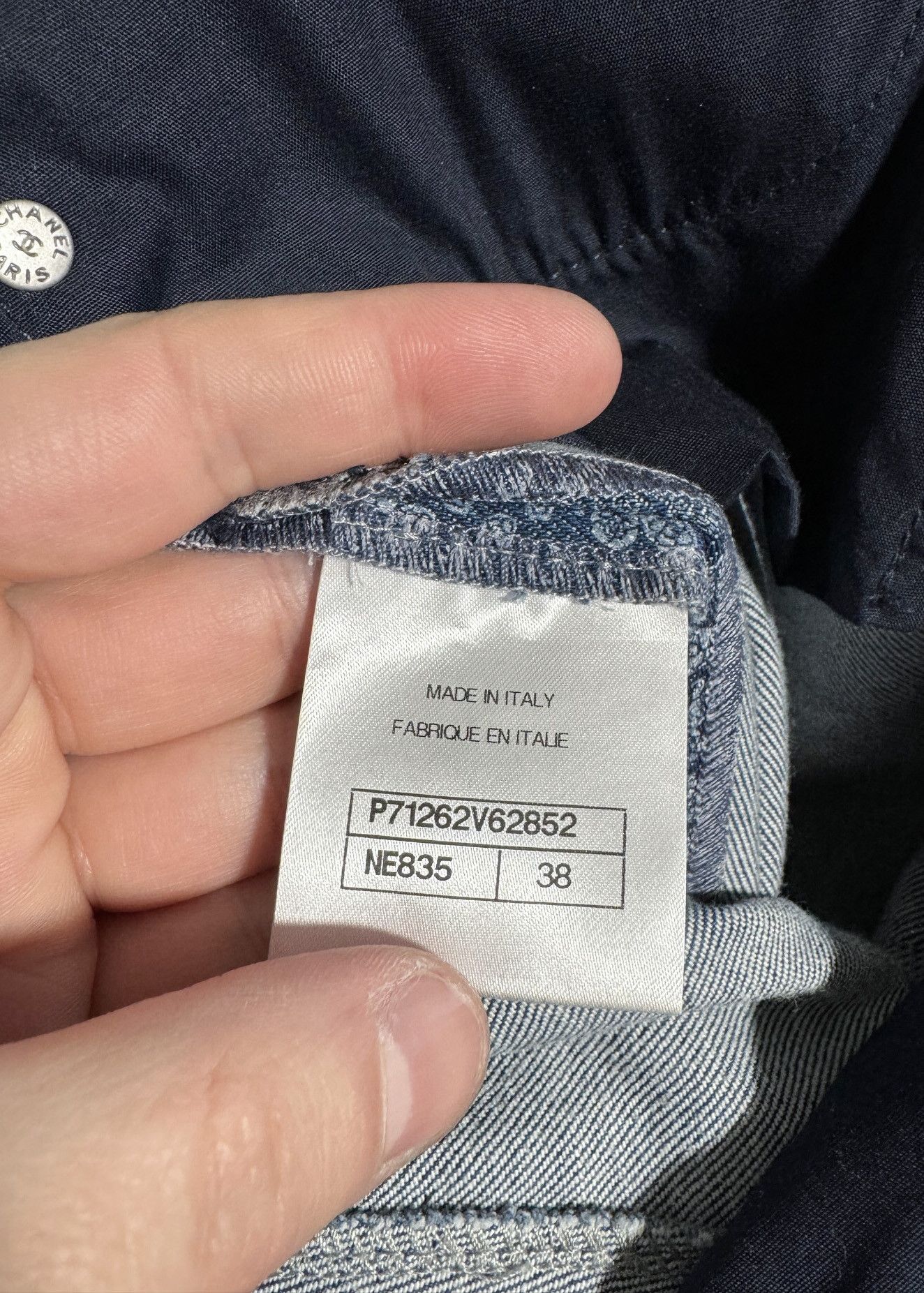Chanel Chanel 2021 Mini CC Camelia Print Blue Denim Jeans Size 28" / US 6 / IT 42 - 10 Thumbnail