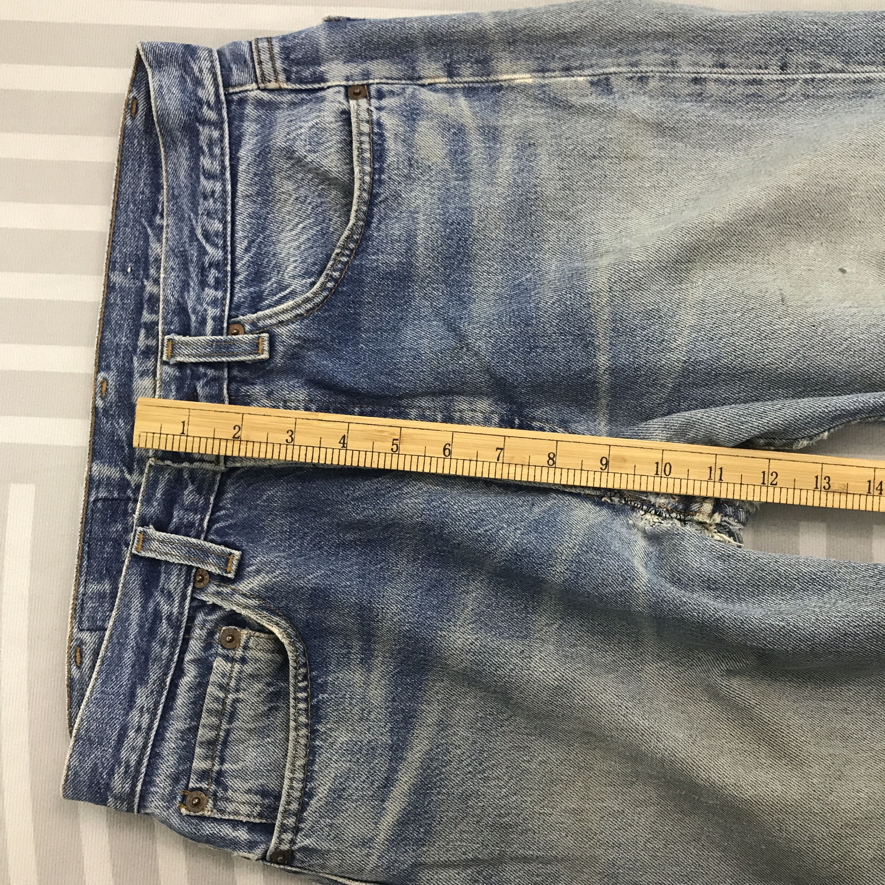 Levi's × Vintage Vintage Levi's 501 custom Surfmen Distressed Denim Size US 30 / EU 46 - 9 Thumbnail
