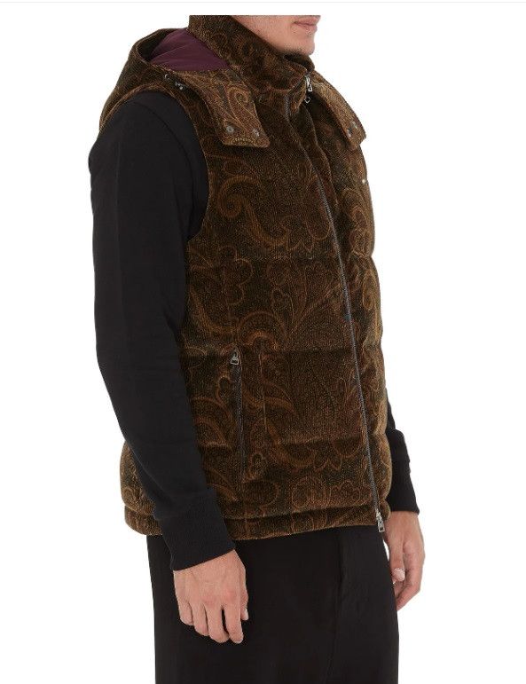Etro $1750 FW20 Etro Paisley Down Padded Vest Sleeveless Size US M / EU 48-50 / 2 - 12 Thumbnail