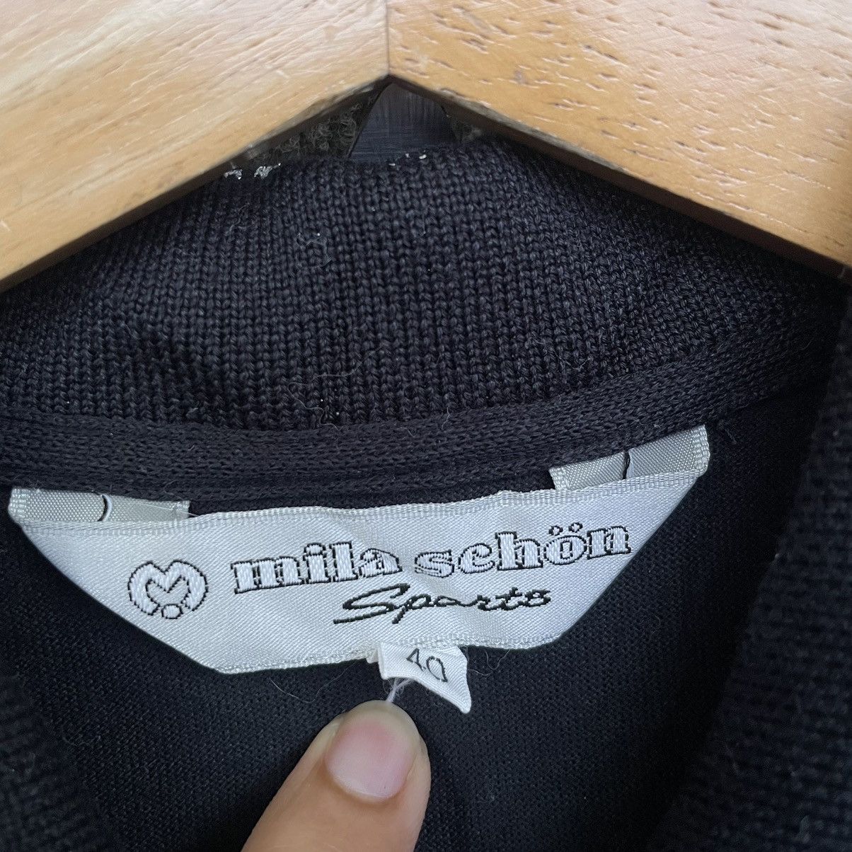 Designer × Mila Schon Mila Schon Sports L/S Polo T Shirt Size US M / EU 48-50 / 2 - 3 Thumbnail
