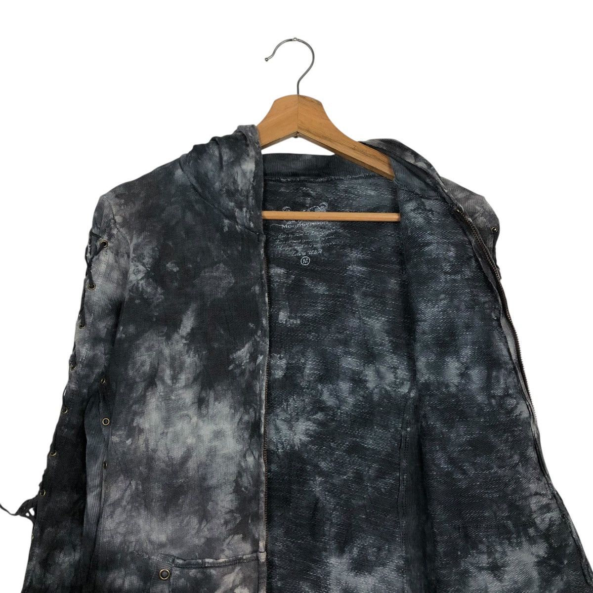 Vintage 🔥DISTRESSED PUNK BIKER ZIPPER JACKET MOON ACID WASH STYLE Size US M / EU 48-50 / 2 - 14 Thumbnail