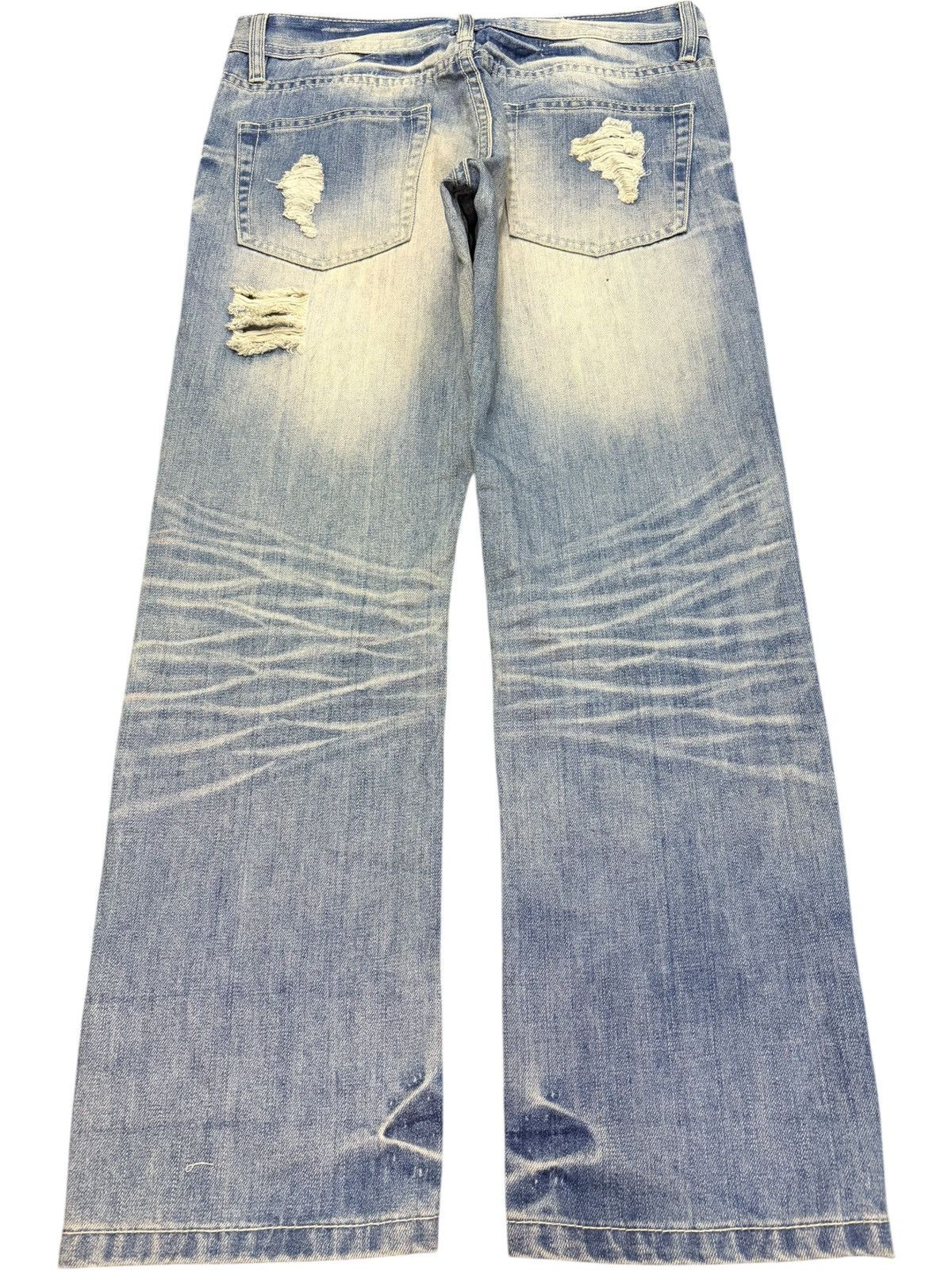 Ksubi Vintage Japanese Brand Bleached Faded Wash Distress Jeans Size 30" / US 8 / IT 44 - 2 Thumbnail